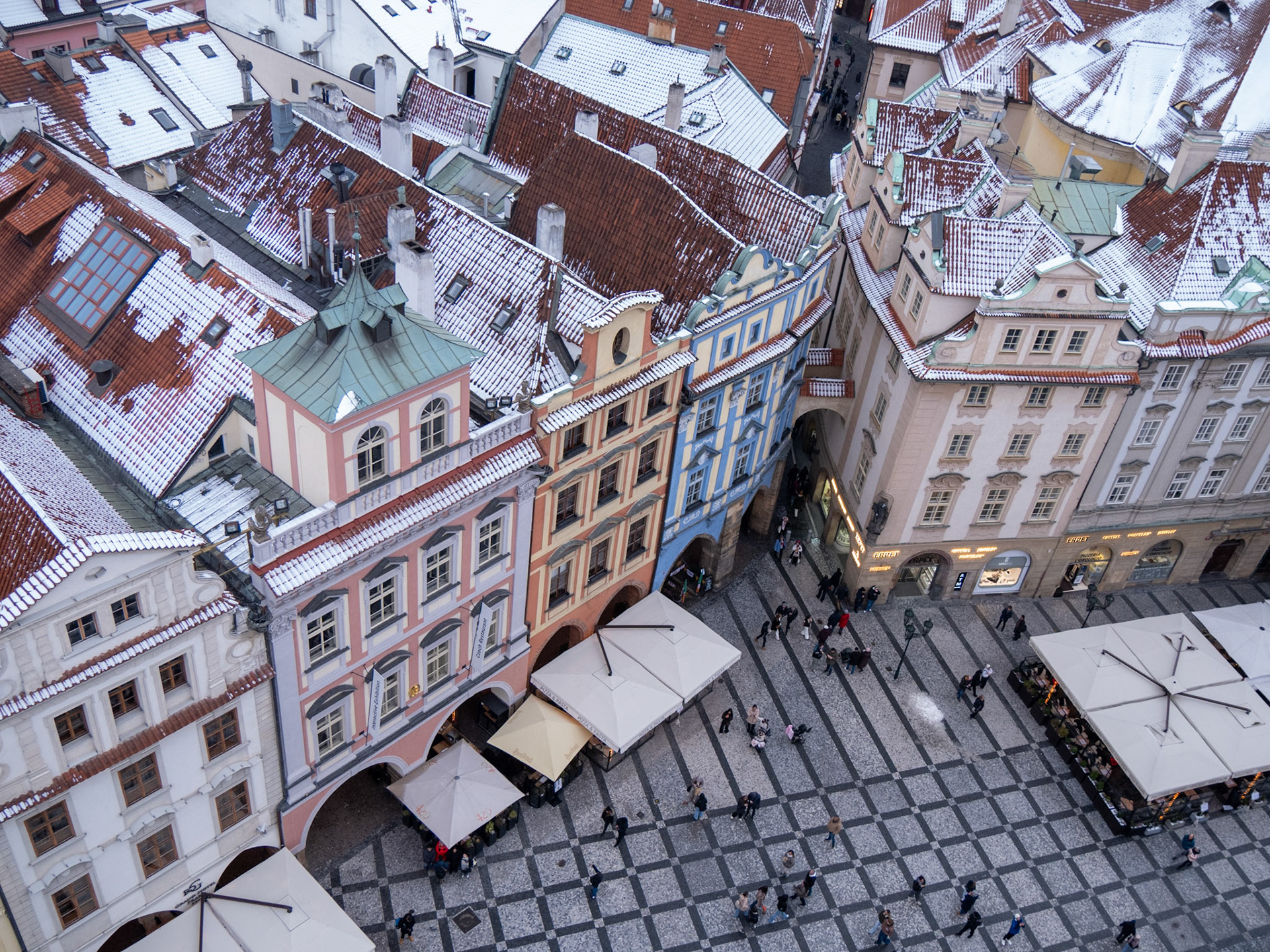 Depuis la tour de l’hôtel de ville