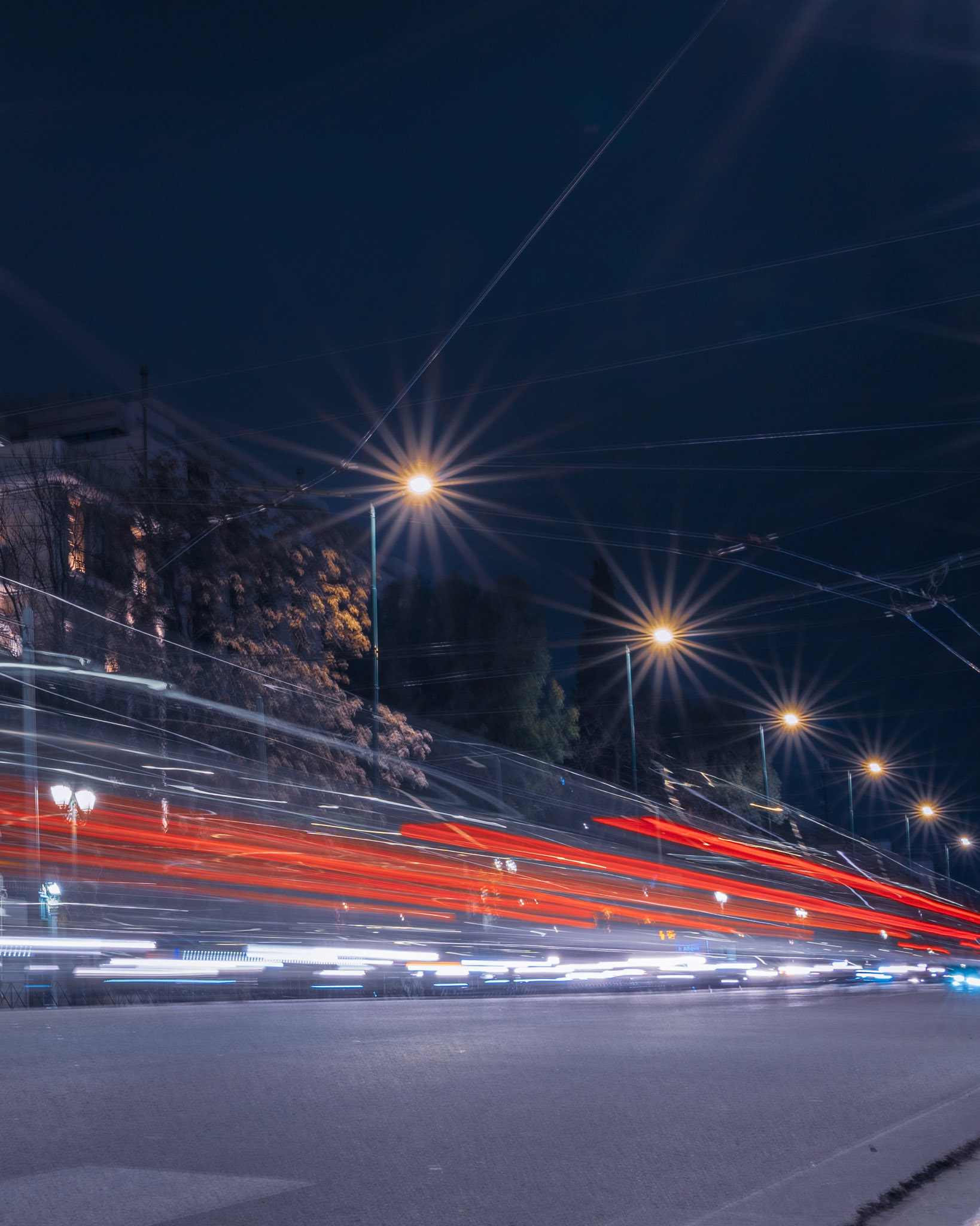 A long-exposure capture at the Athens Downtown!