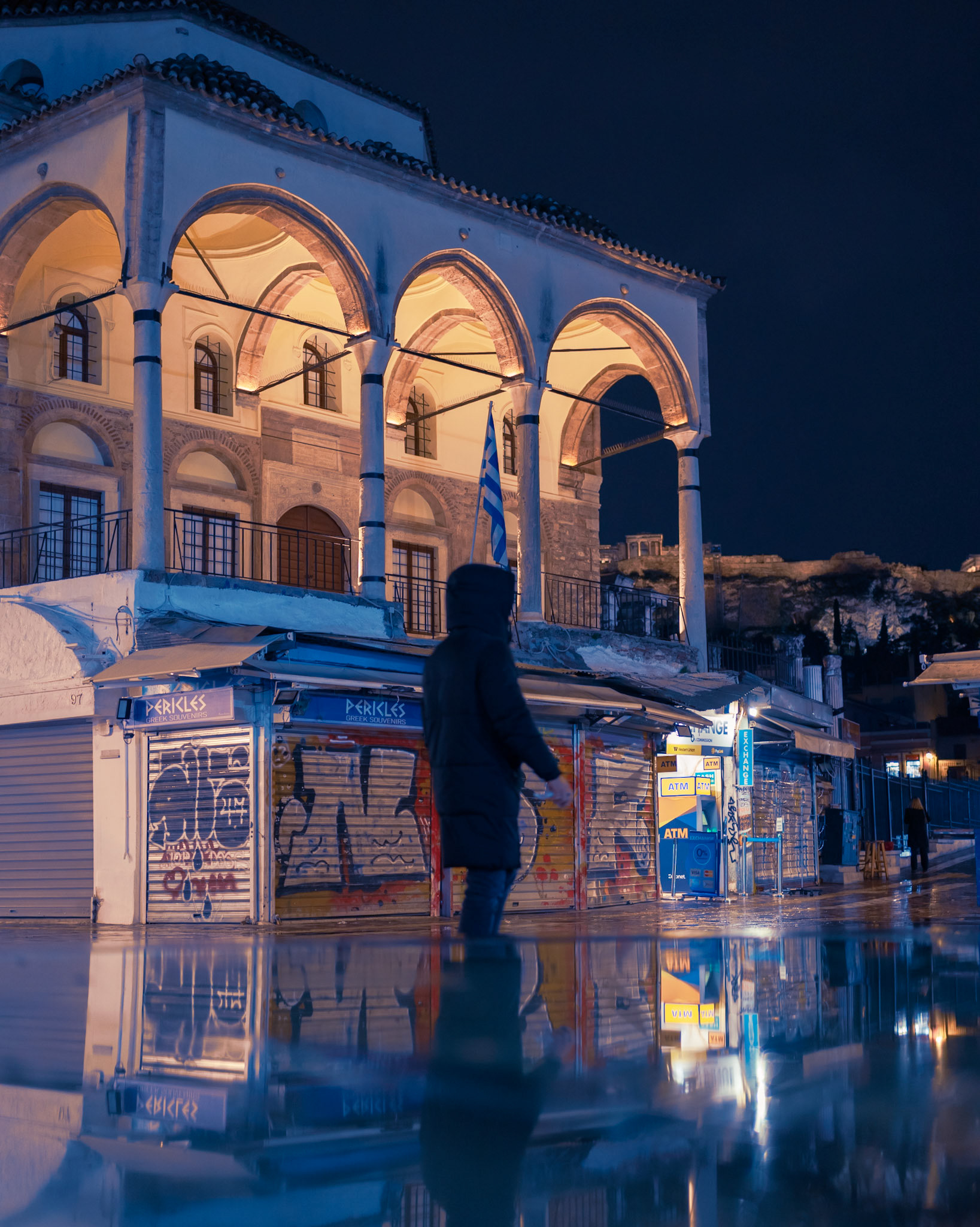 A rainy night in Monastiraki!
