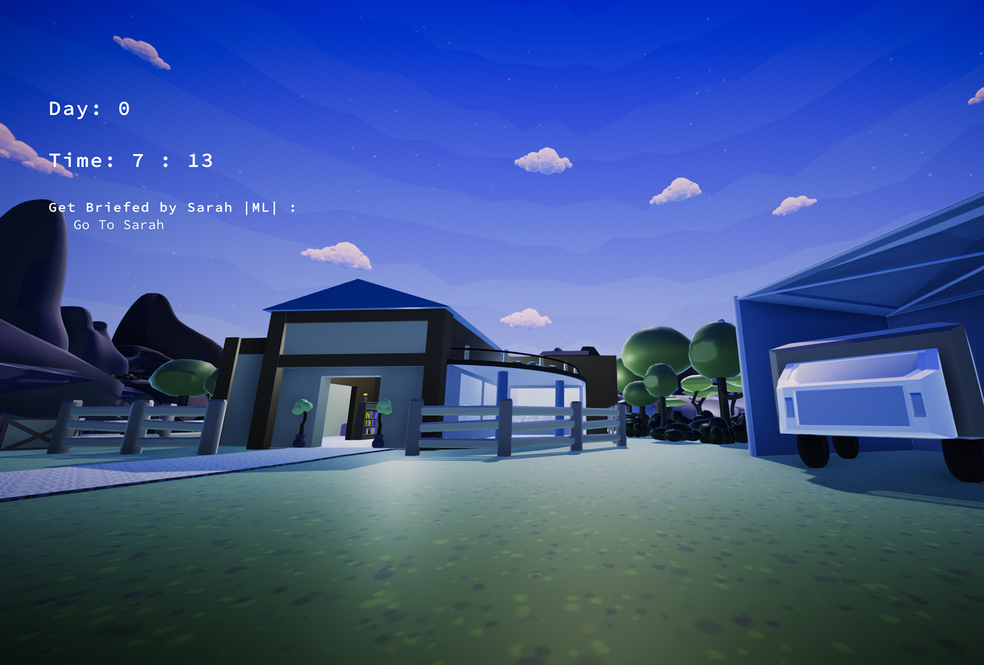 A central hub where the player can return to between quests.
