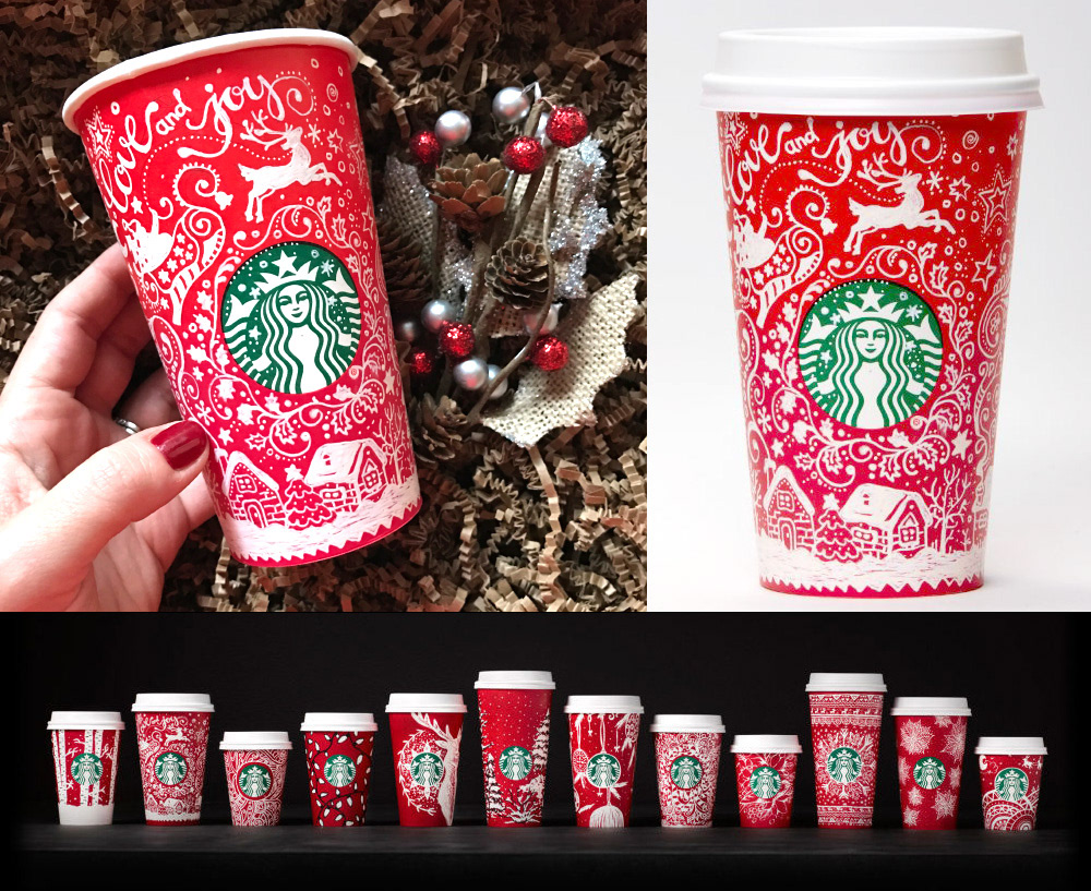 Starbucks 2016 Red Cups - Official 13 Starbucks Holiday Red Cups