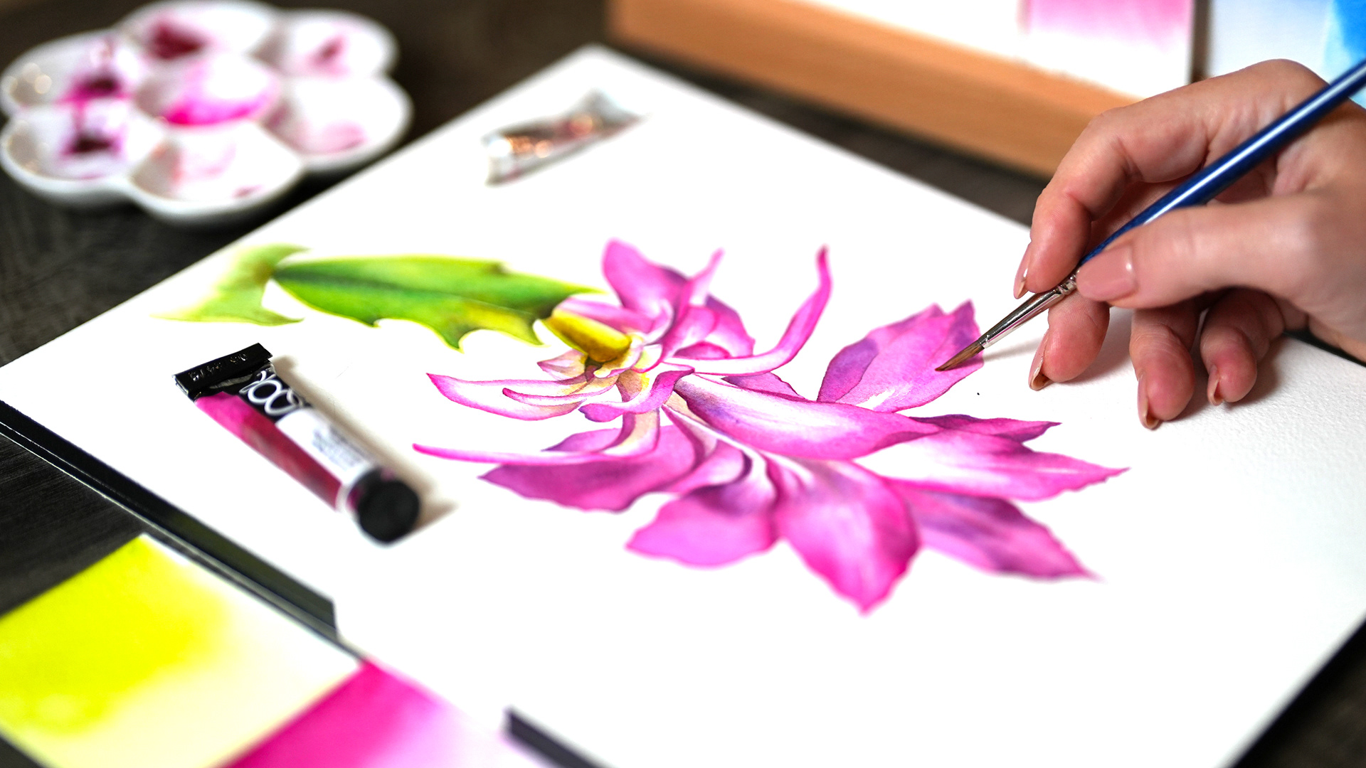 Using Arteza Watercolor brush pens in World of Flowers - Watercolour series  