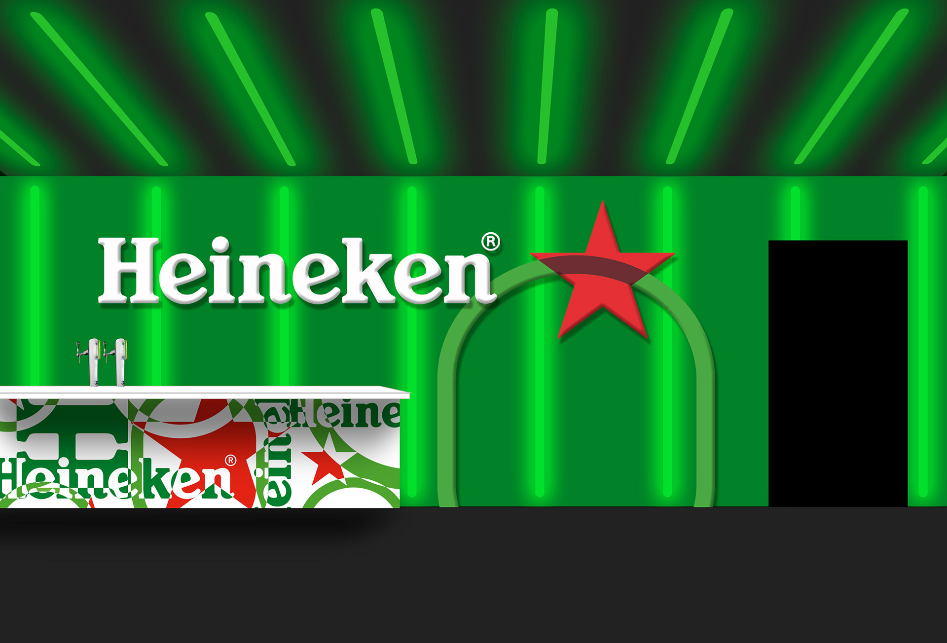 Heineken House bar mockup