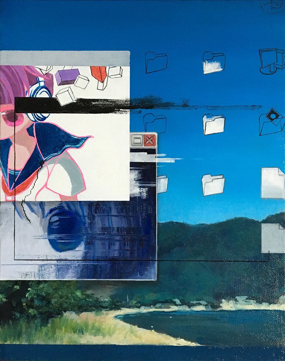 「On The Desktop」On The Desktop, 410mm x 318mm, oil on canvas, 2018