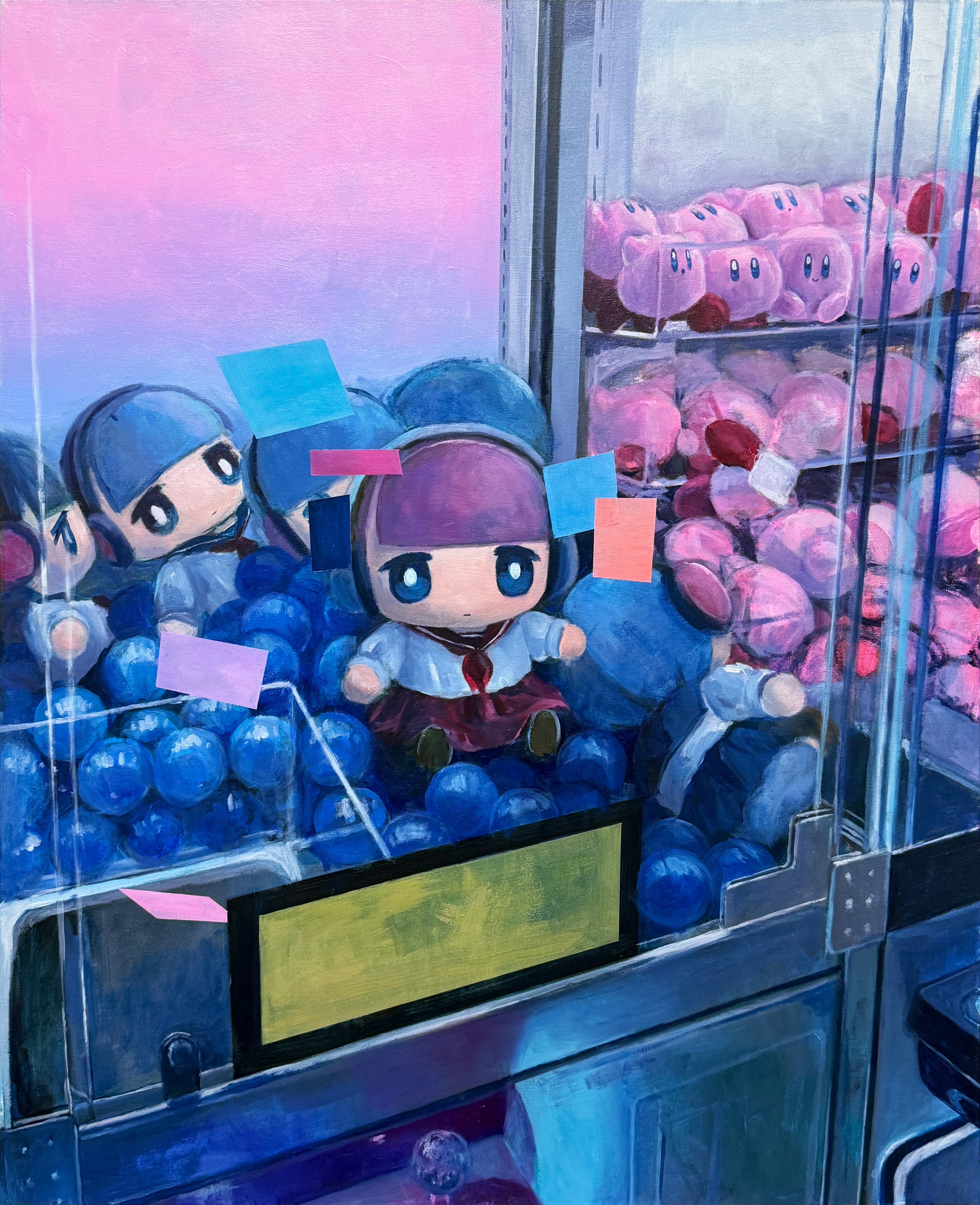 「さいかいをまつ」waiting to restart, 530mm x 652mm, acrylic and oil on canvas, 2024