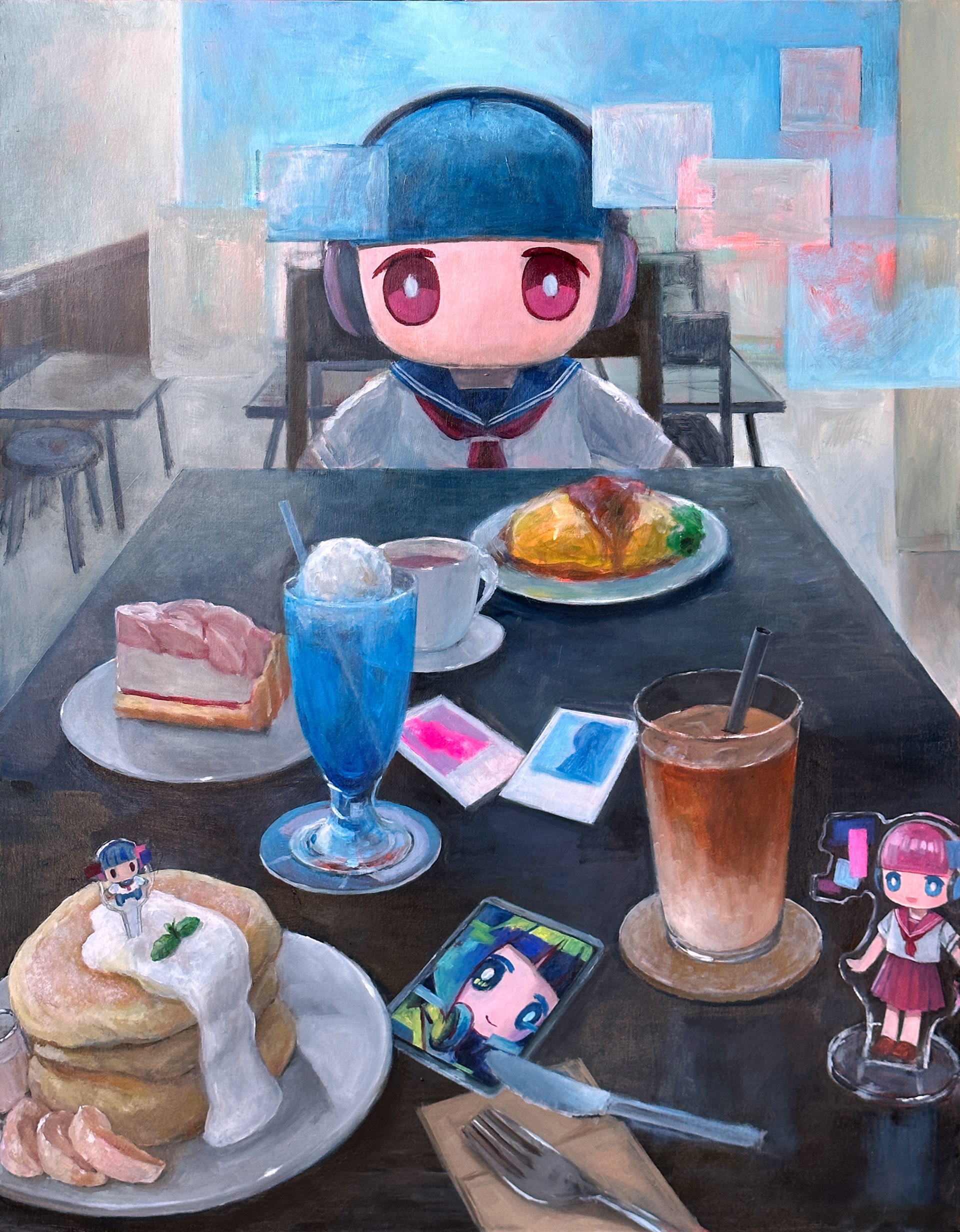 「メインディッシュ」Main dish, 727mm x 910mm, oil on canvas, 2024