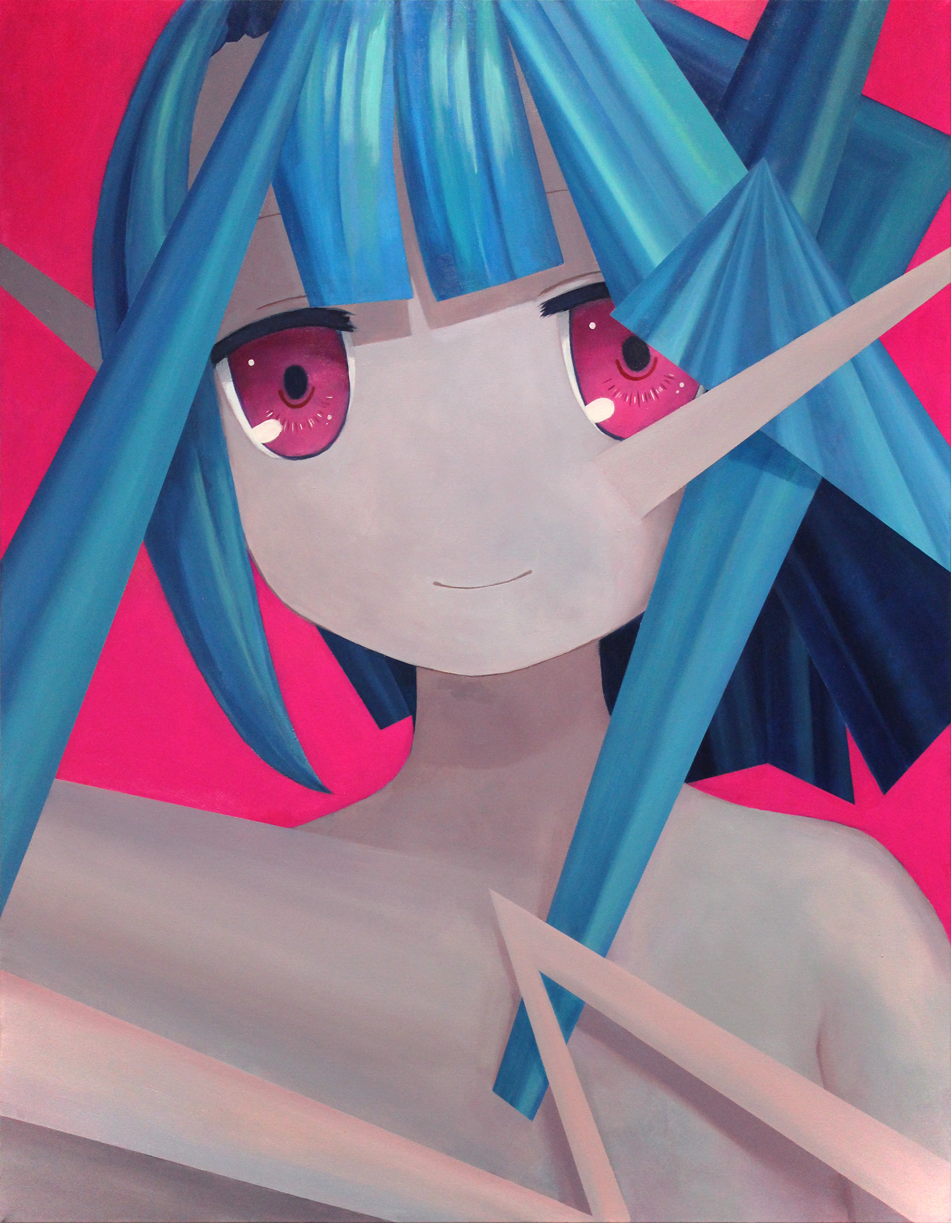 「しんちょう」Extension, 910x1167mm, acrylic and oil on canvas, 2022