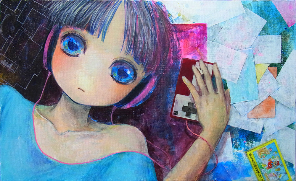 「懐古主義」Nostalgia principle, 455mm x 273mm, acrylic on canvas, 2011