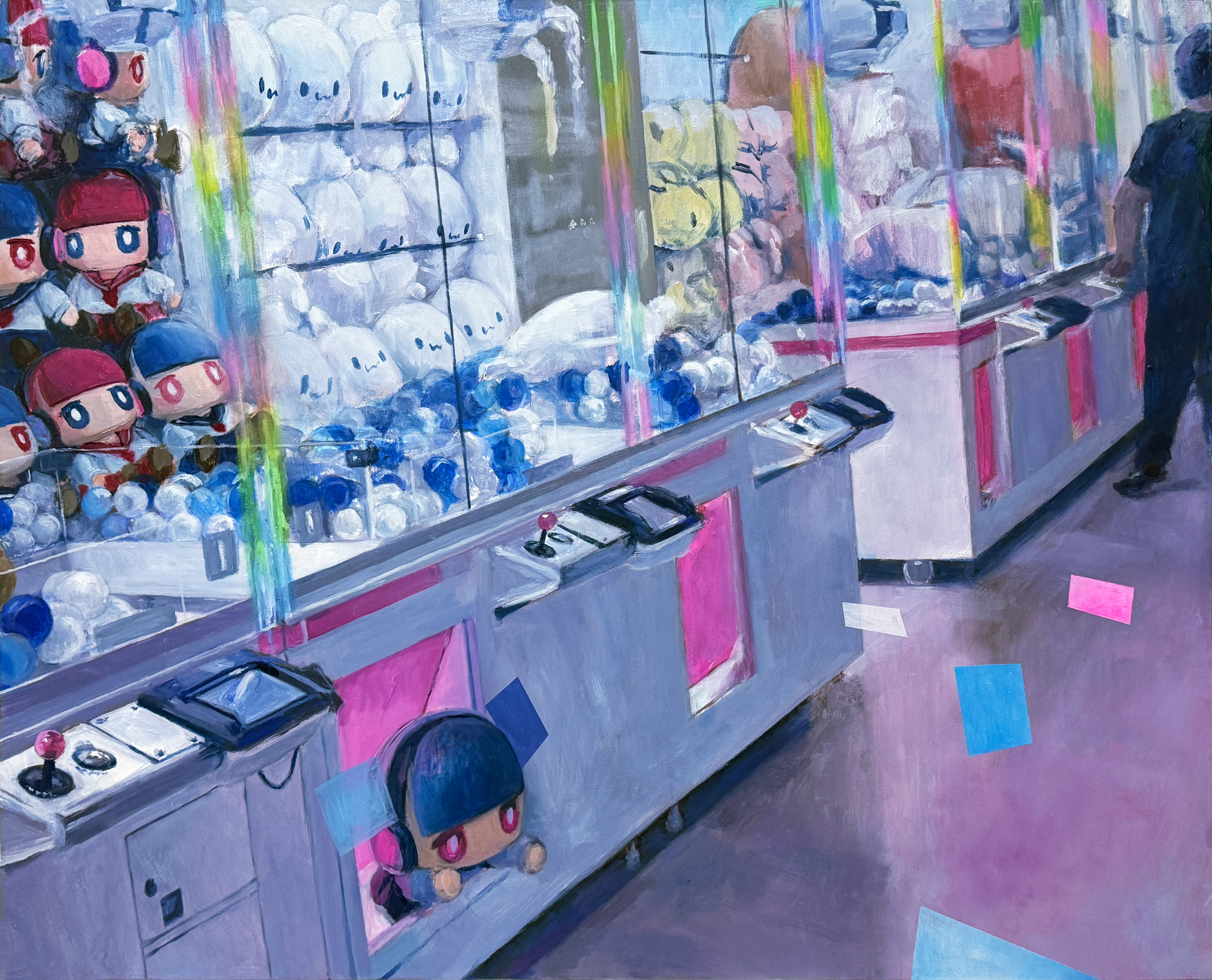 「にじいろのファンファーレ」iridescent fanfare, 652mm x 530mm, acrylic and oil on canvas, 2024