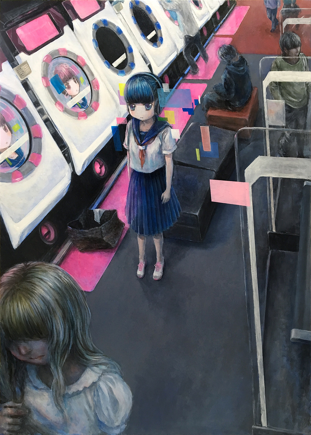 「単独行動パターン」Single behavior pattern, 652mm x 910mm, oil on canvas, 2016