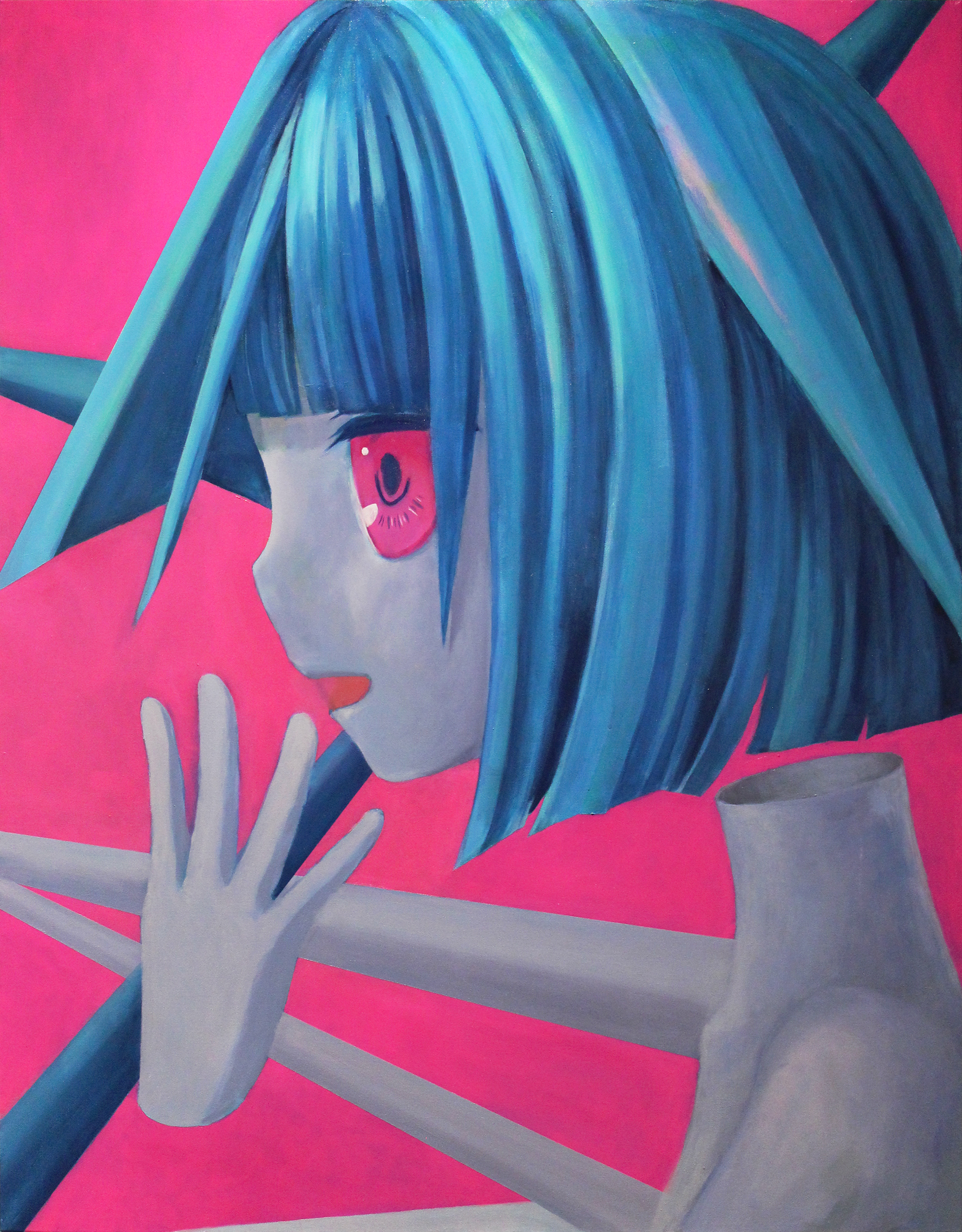 「よこいどう」Lateral motion, 910x1167mm, acrylic and oil on canvas, 2022