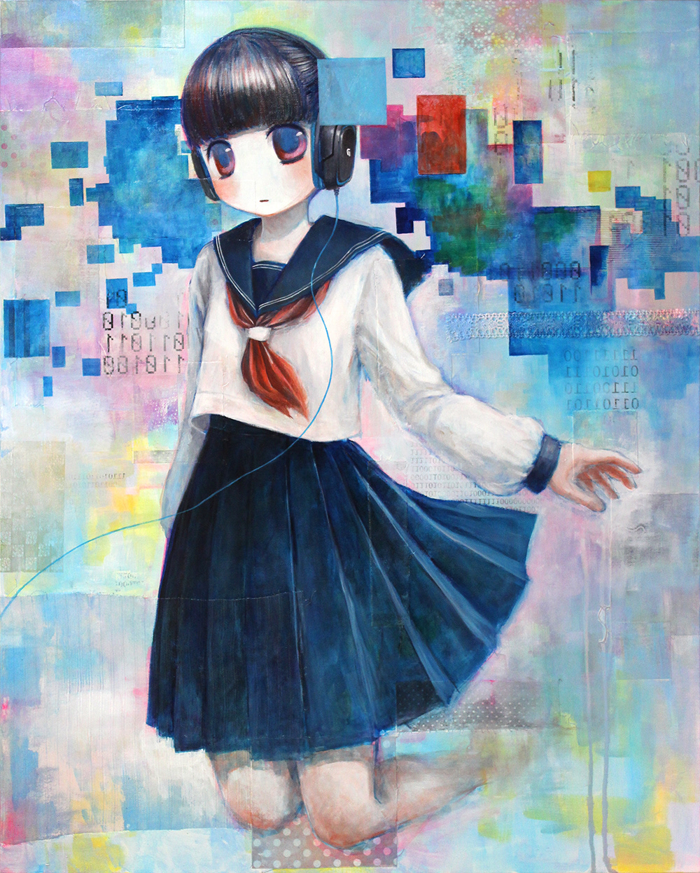 「Φ」Φ, 803mm x 1000mm, mixedmedia (collage, acrylic and oil on canvas), 2016