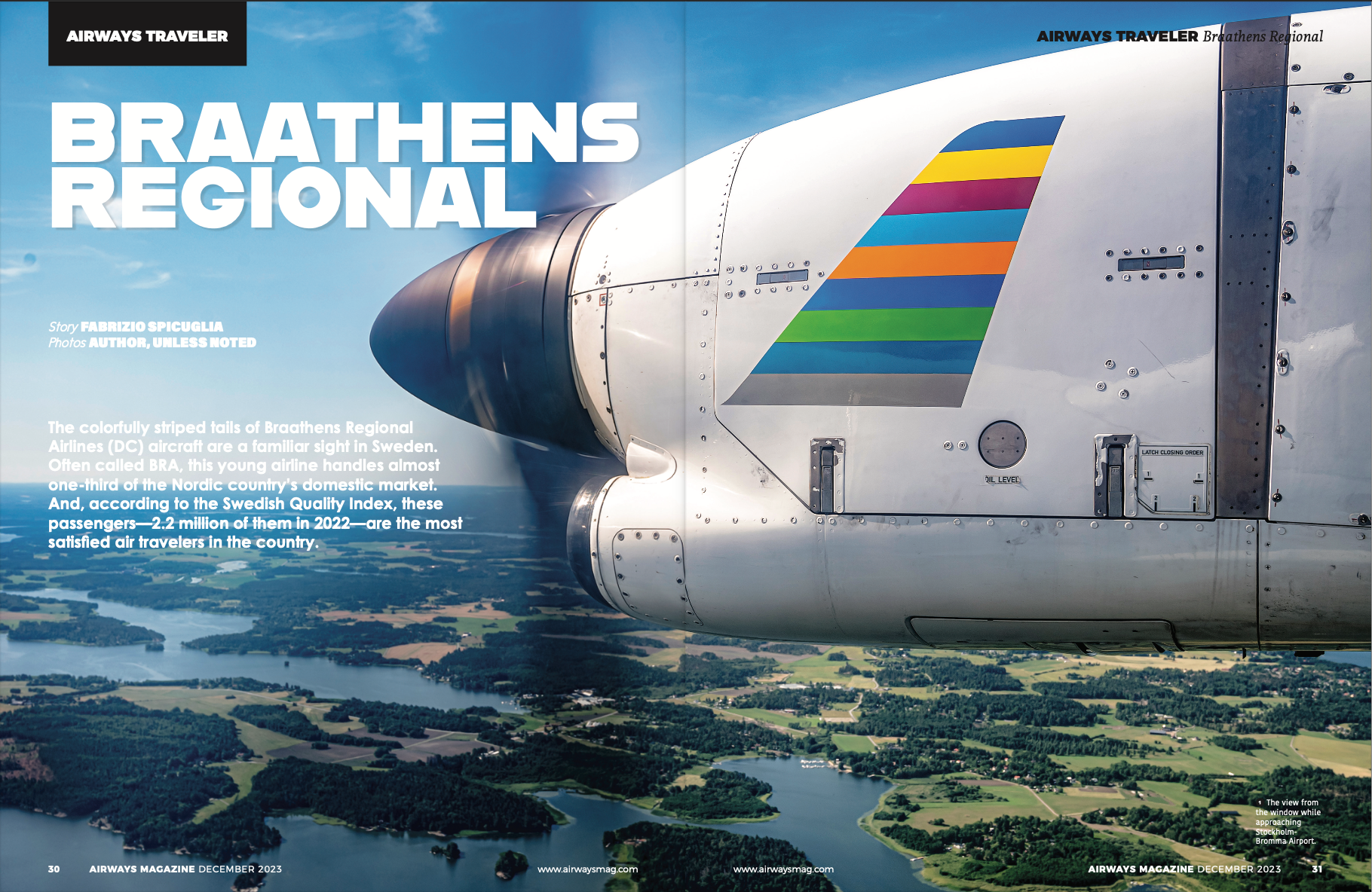 Airways Magazine December 2023 issue Braathens Regional - Trip report