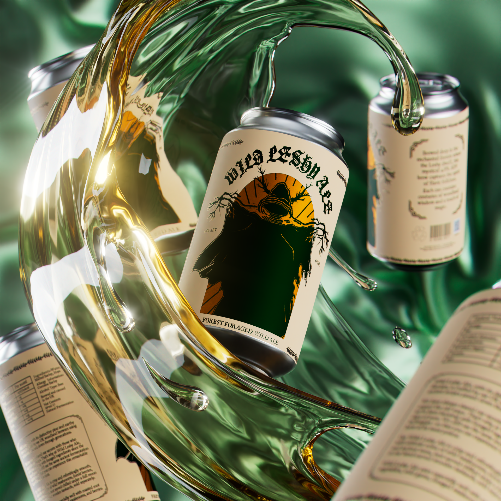 Beer Can Film Prop Product Render