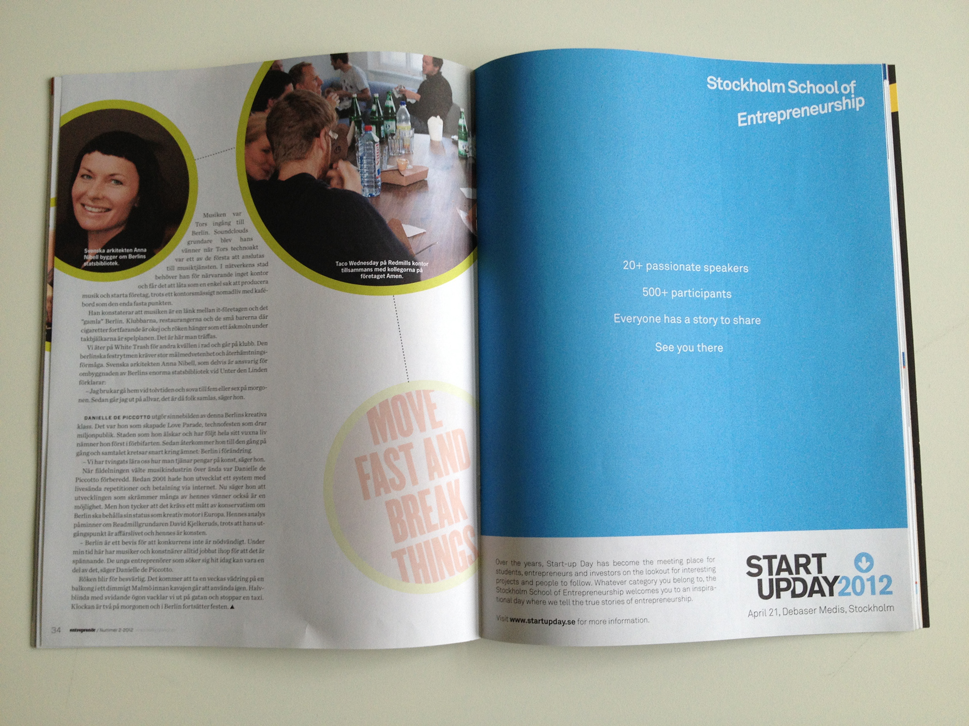 Annons i tidningen Entreprenör