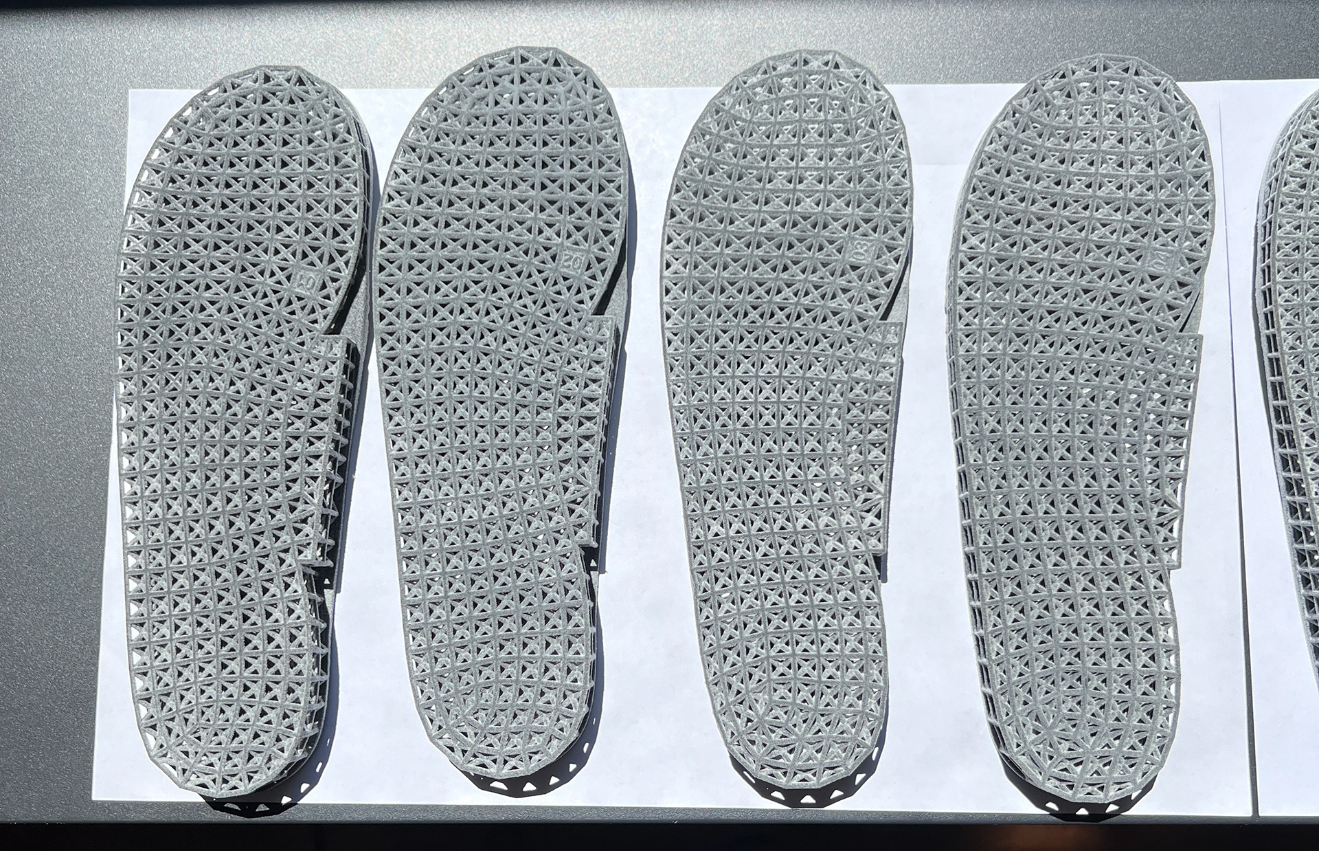 RECOVERY SLIDE LATTICE FOOTBED CUSHION INSERTS