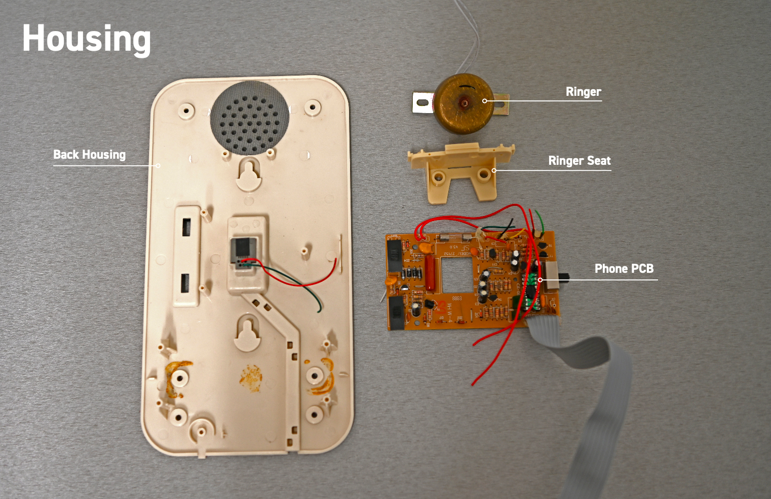 Back housing and some internal parts