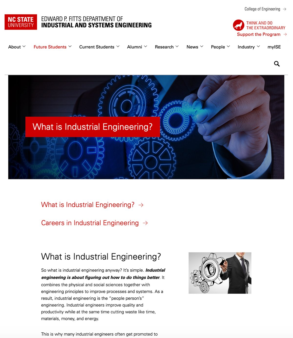NC State Industrial and Systems Engineering Website