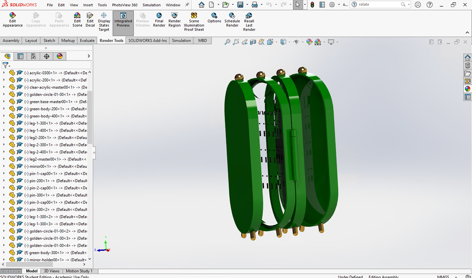 Solidworks File Demonstrating Collapsable Feature
