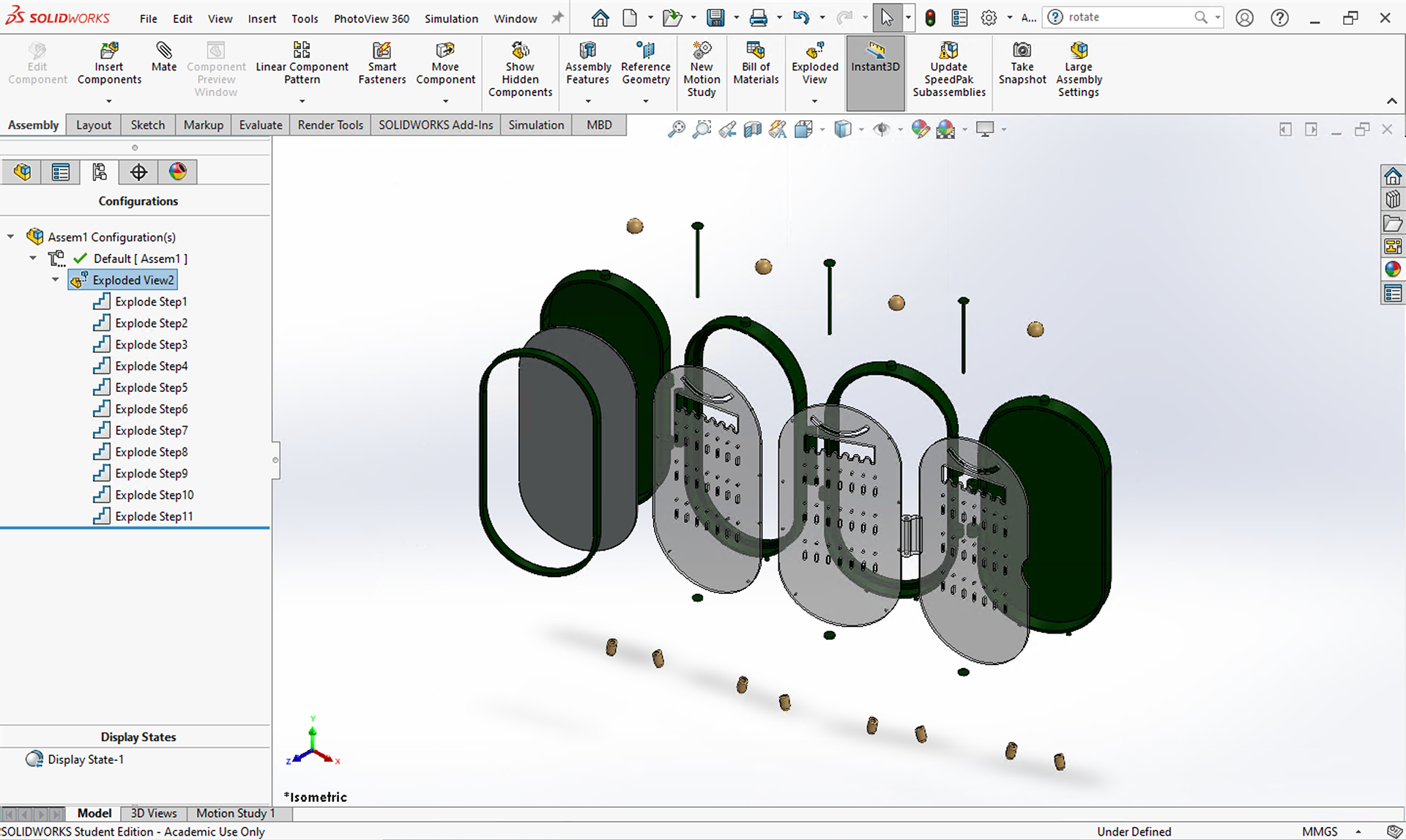Exploded View of Jewelry Holder