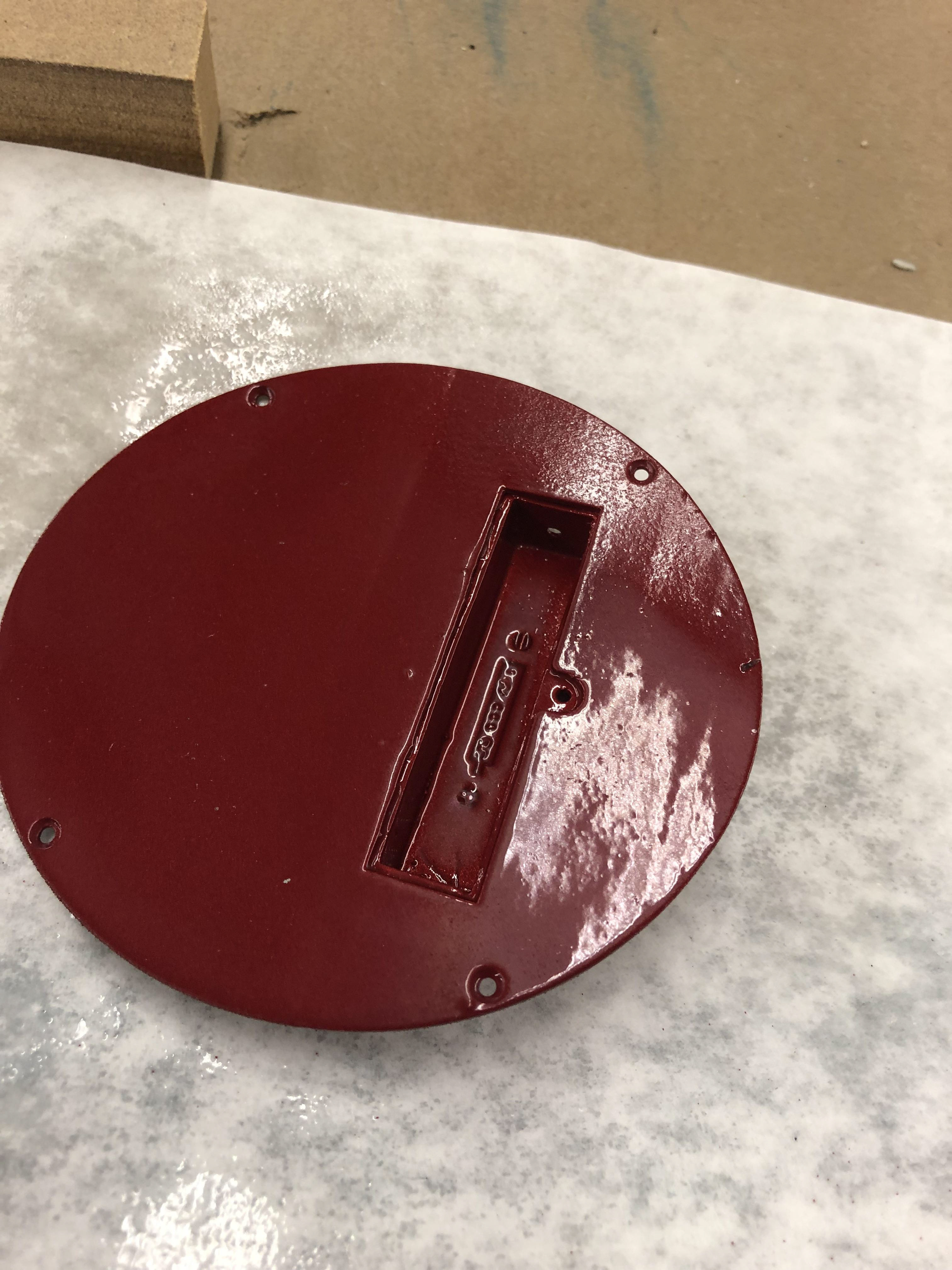 First coat of paint on back housing