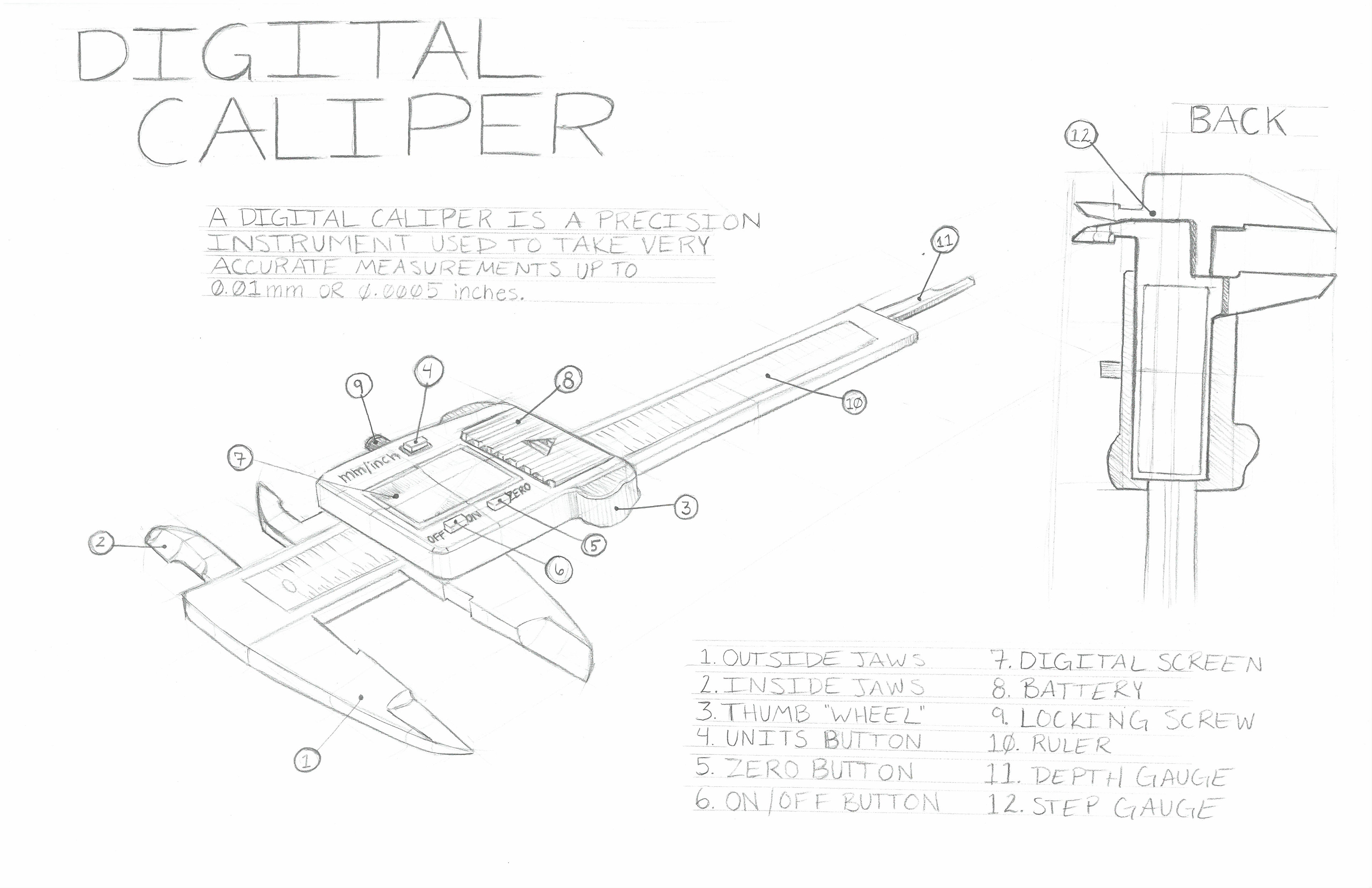 Digital Caliper Anatomy