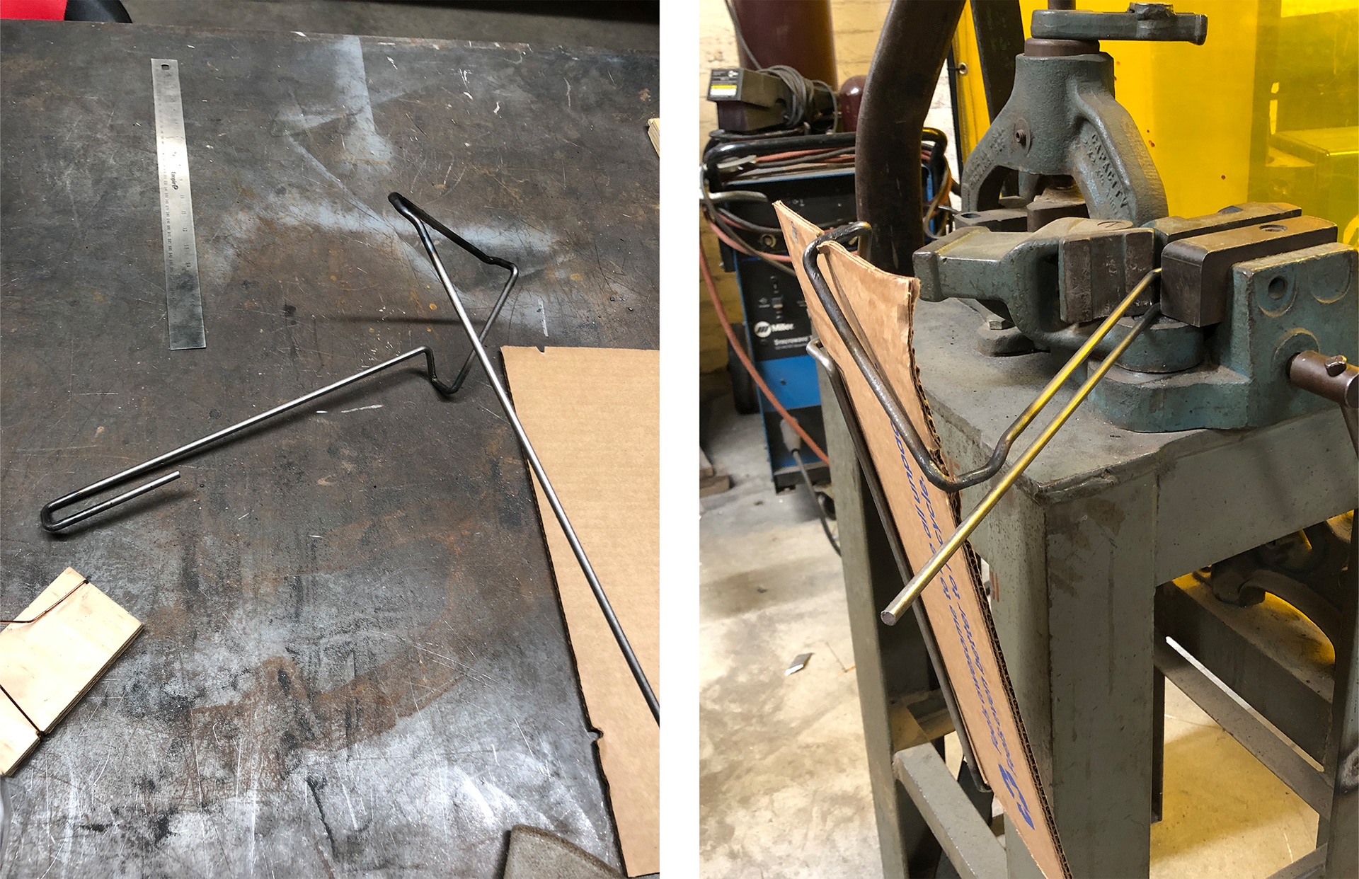 Metal Work to Bend a Long Piece of Steel into Shape