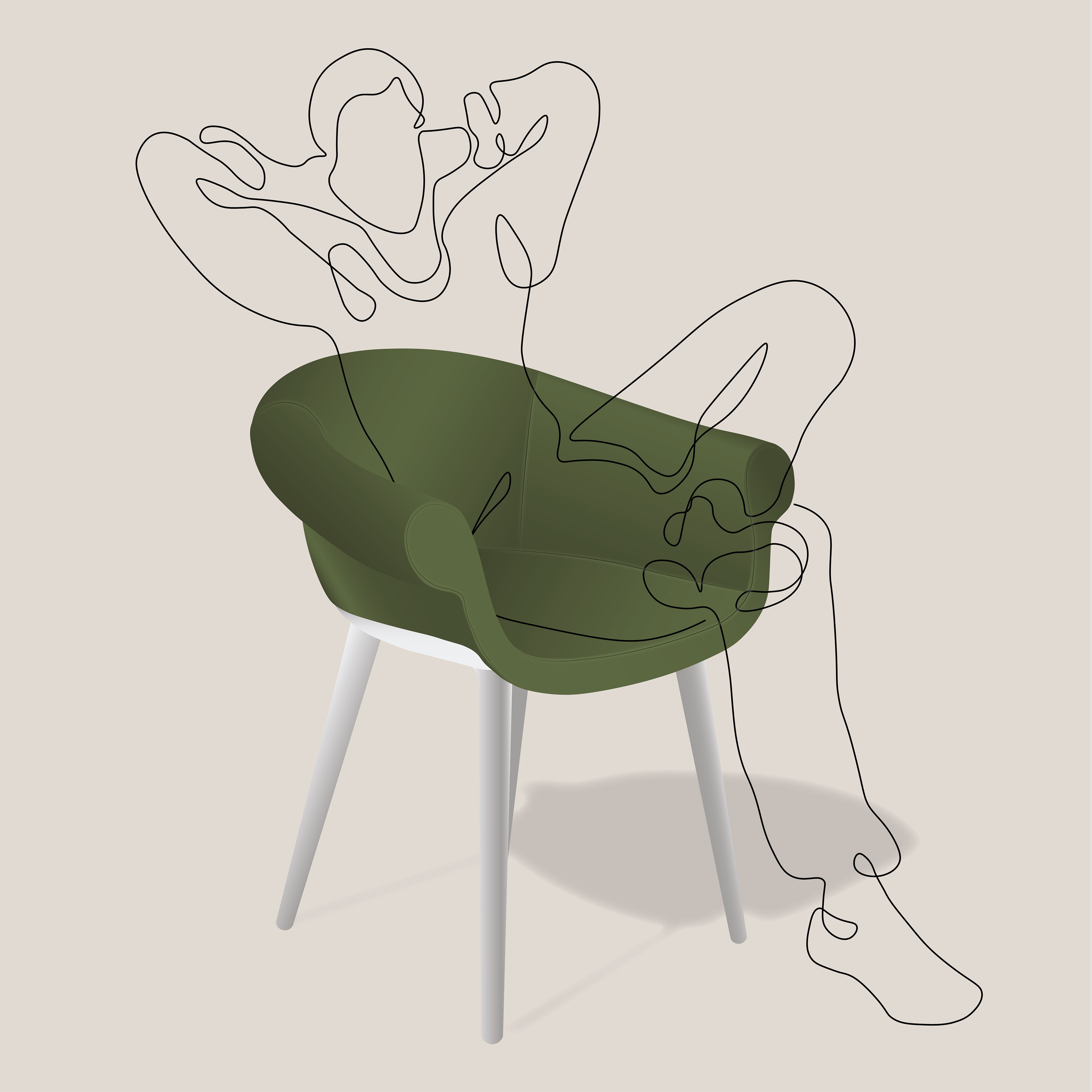 Illustration of Cyborg Lord Chair