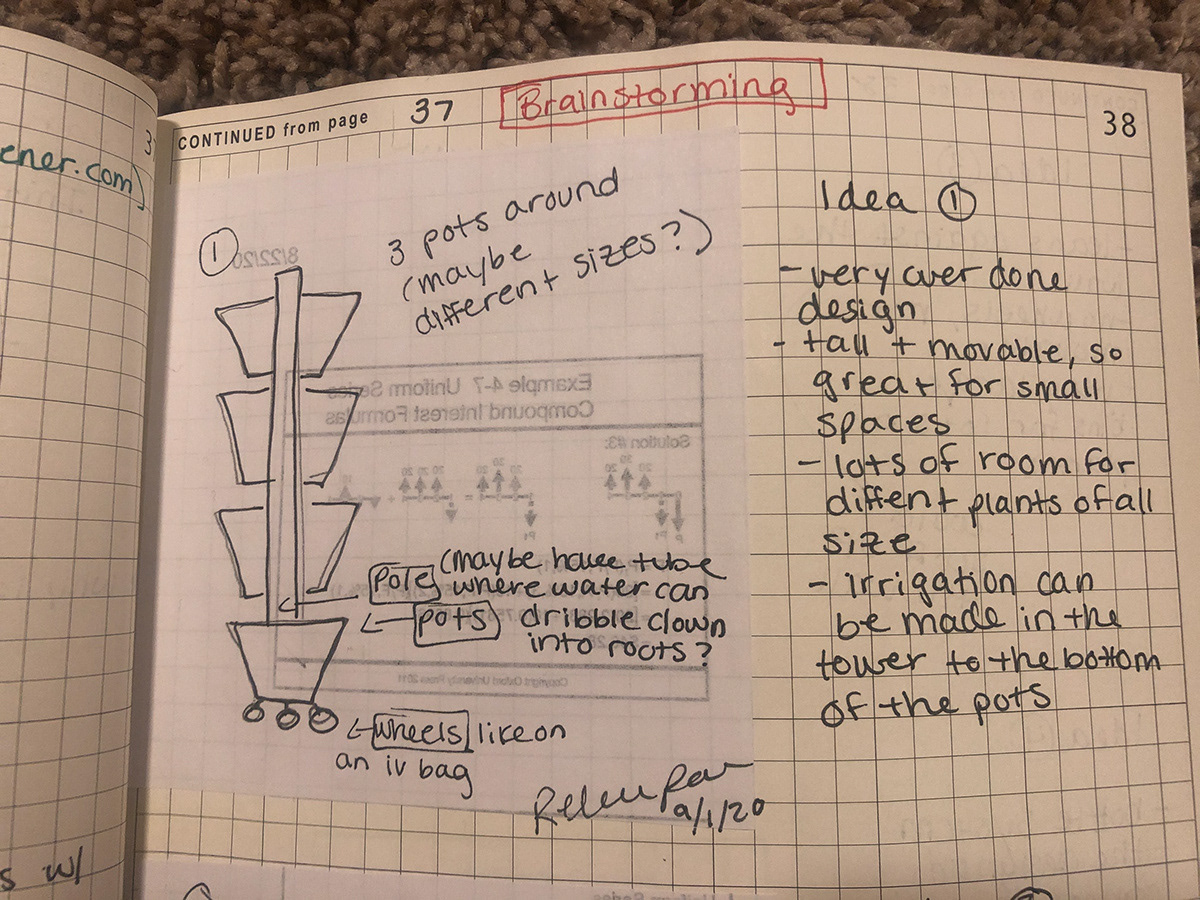 One idea: 3 pots on a pole that can move around