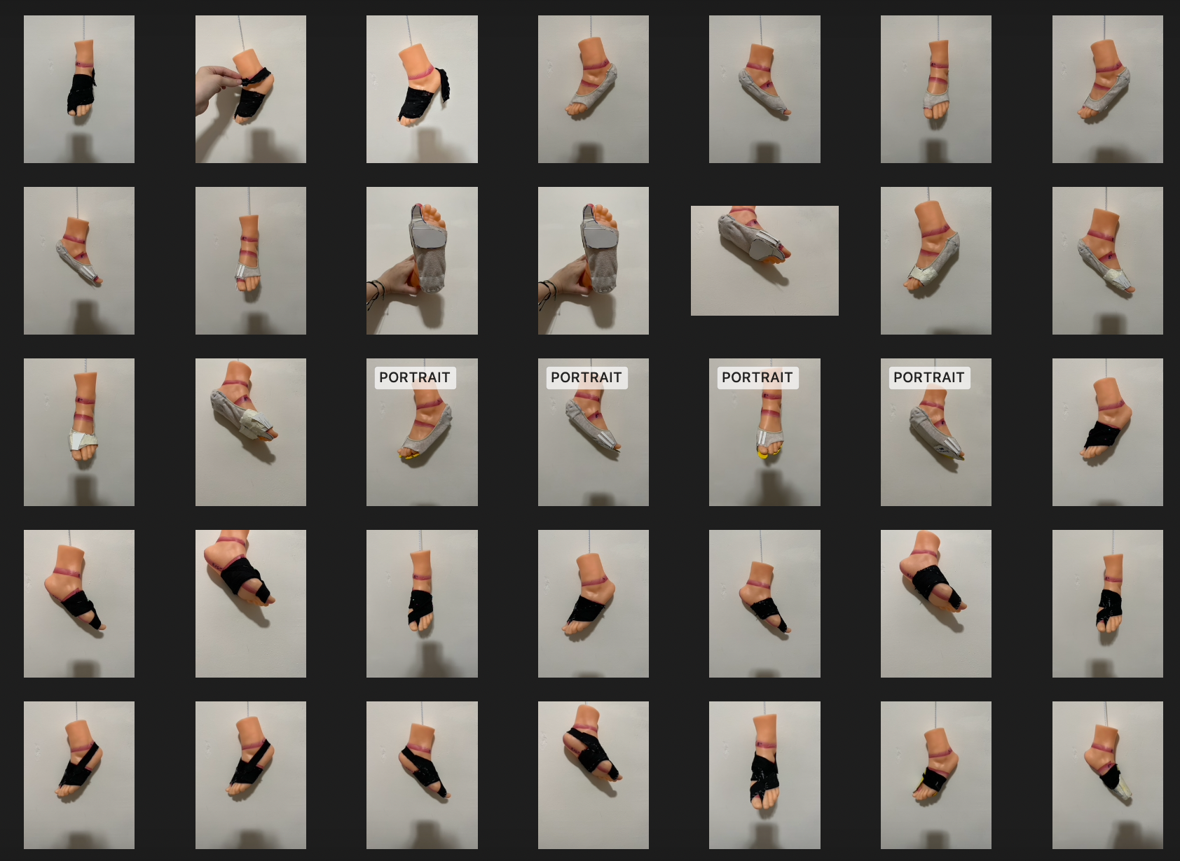 Many variations of different brace styles
