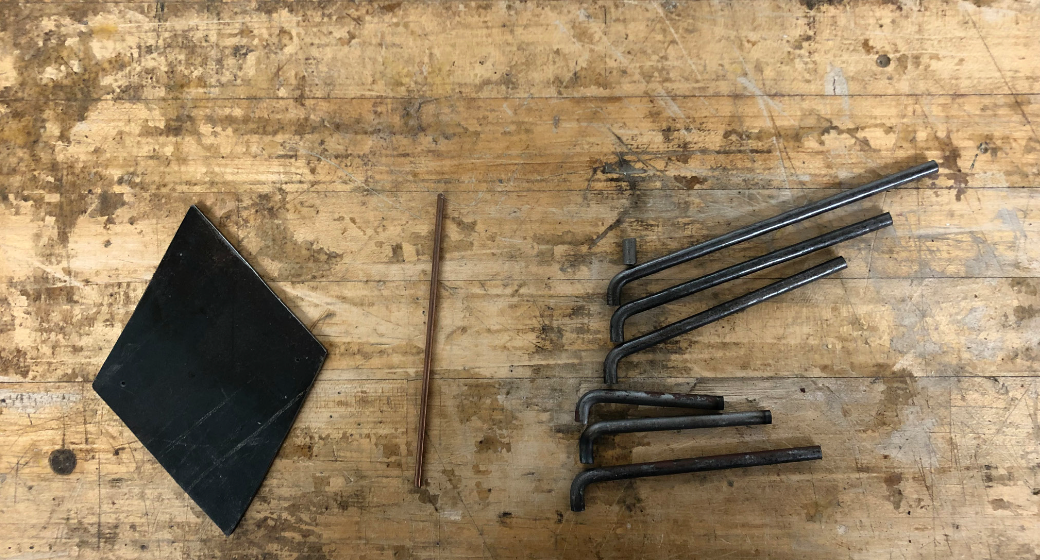All coat hanger parts prepped