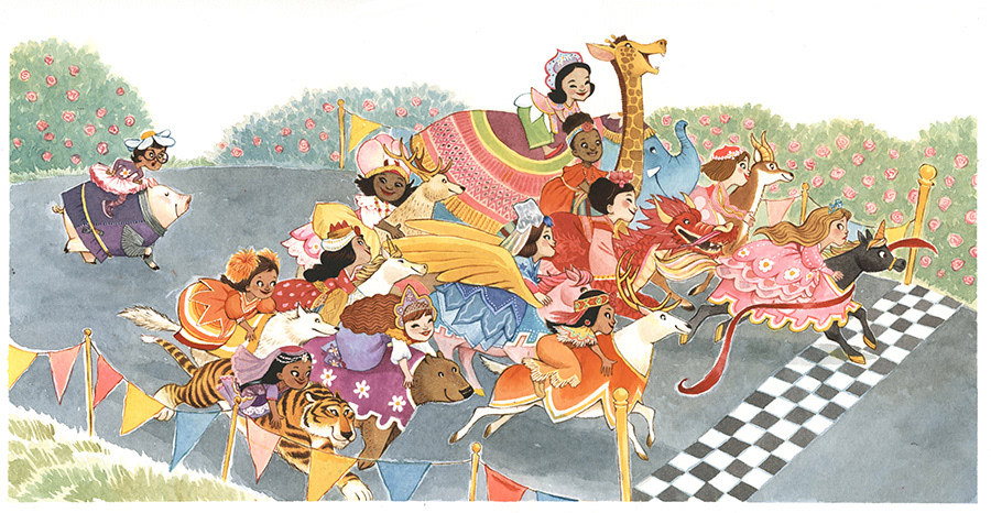 The Princess in Black and the Perfect Princess Party, watercolor