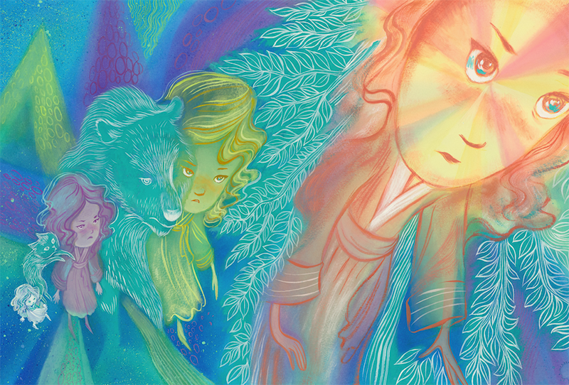 Shrinking Violet, gouache