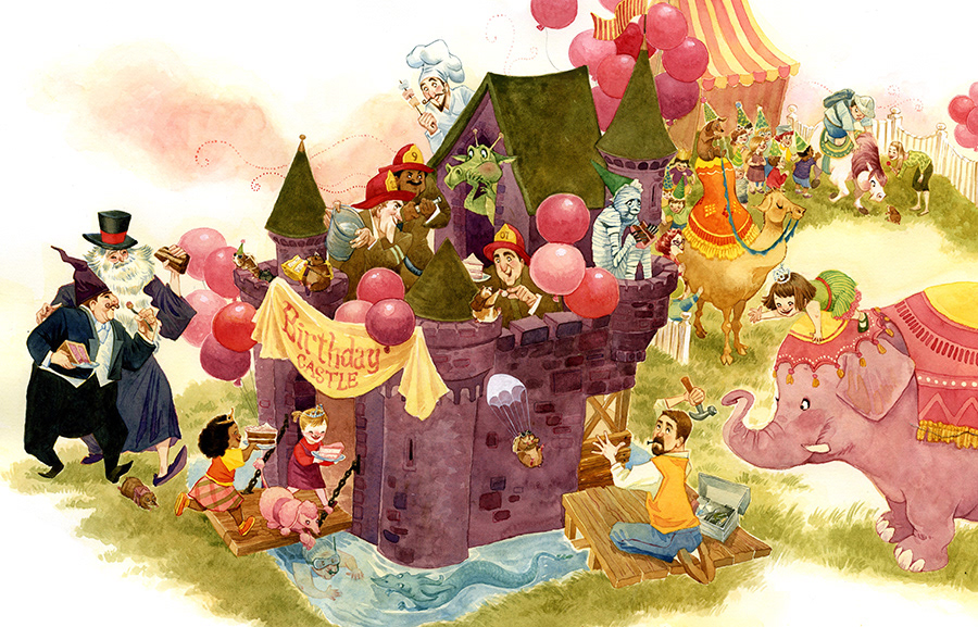 The Best Birthday Party Ever, watercolor