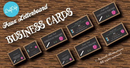 Faux Letterboard Substitute Teacher Business Cards