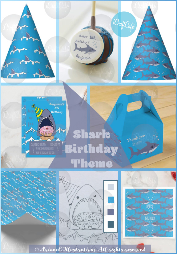 Shark Theme Kid Birthday Party