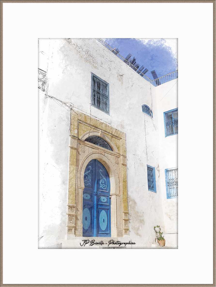 La vieille porte - Sidi Bou Saïd, Tunisie