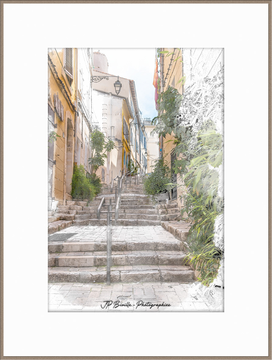 Escalier dans le Panier - Marseille
