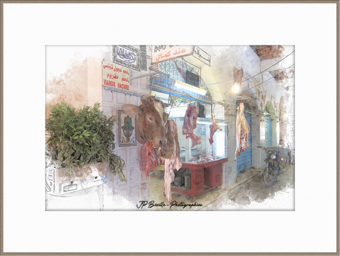 La boucherie du souk - Nabeul, Tunisie