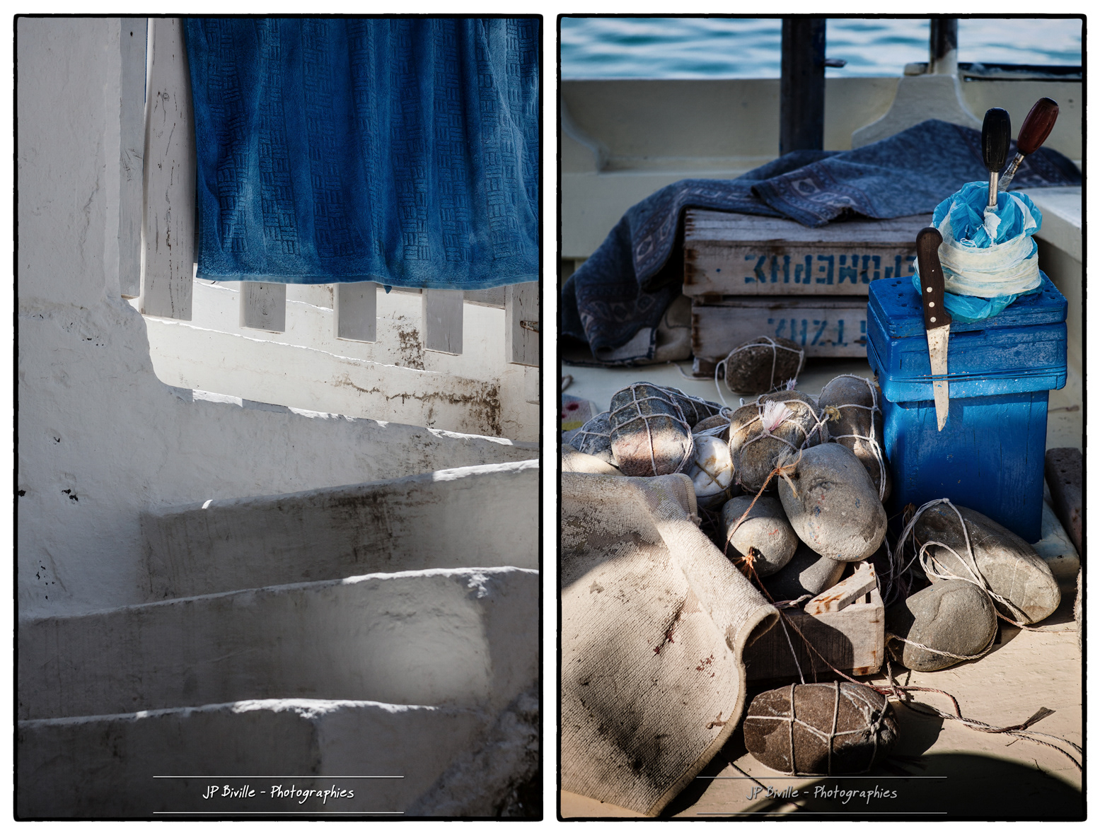 Serviettes bleues