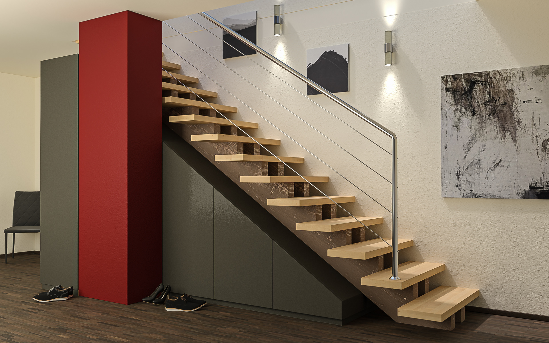 Einbaumöbel 3D Visualisierung Korpus mein Maßmöbel