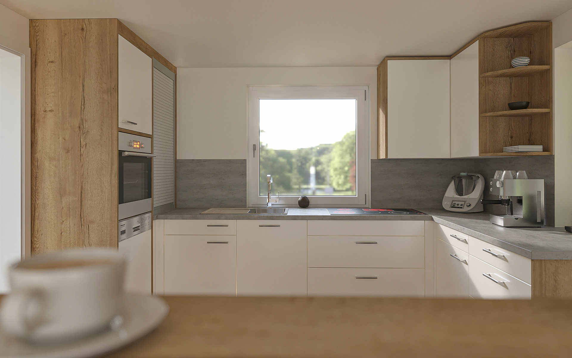 3D Visualisierung Küche Korpus mein Maßmöbel