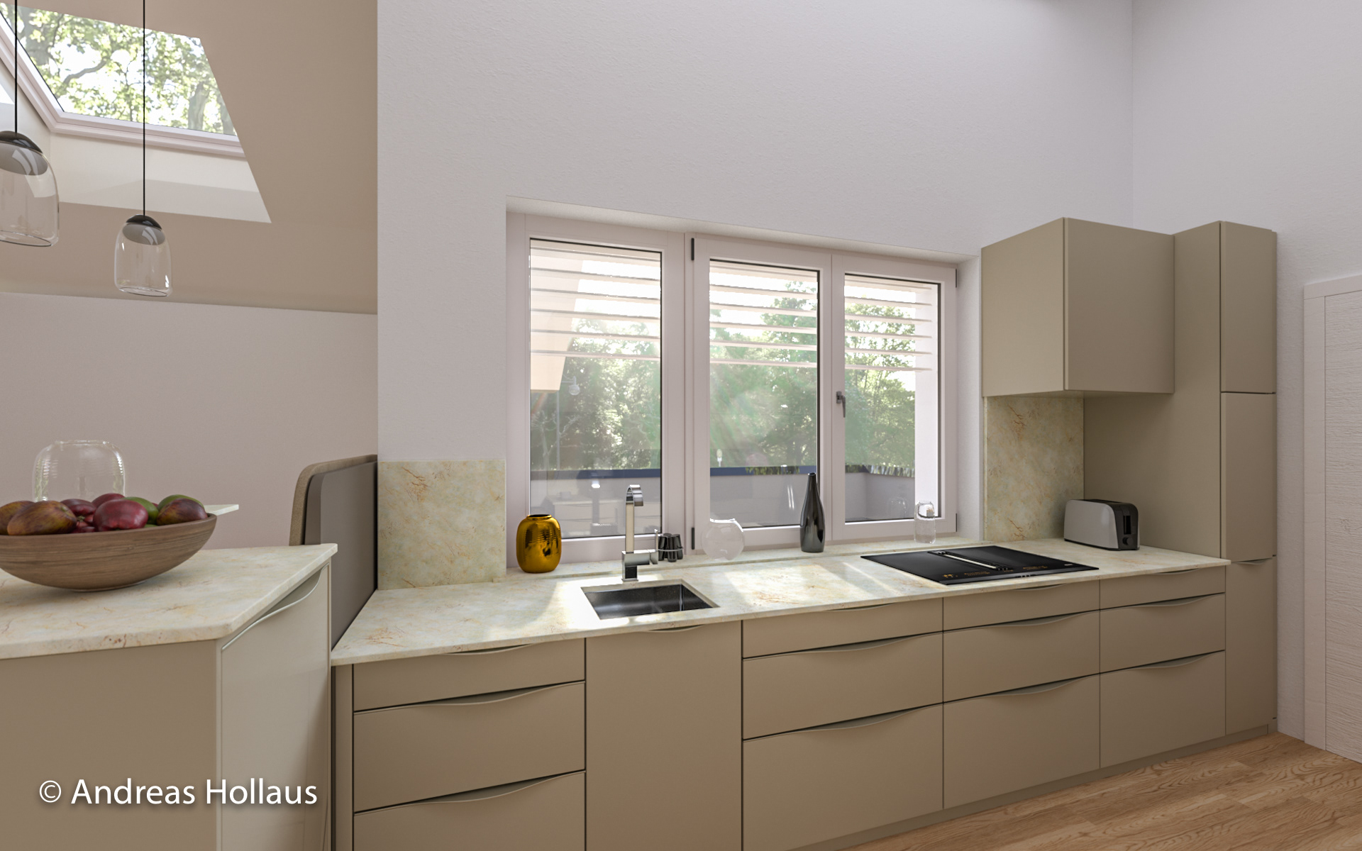 Küchenplanung 3D Visualisierung Korpus mein Maßmöbel