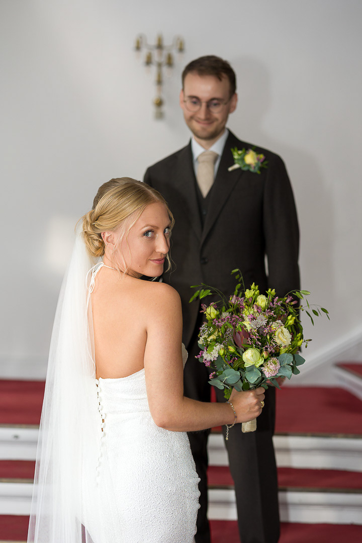Bryllupsfotografering Odd Fellow Palæet Elise og Søren