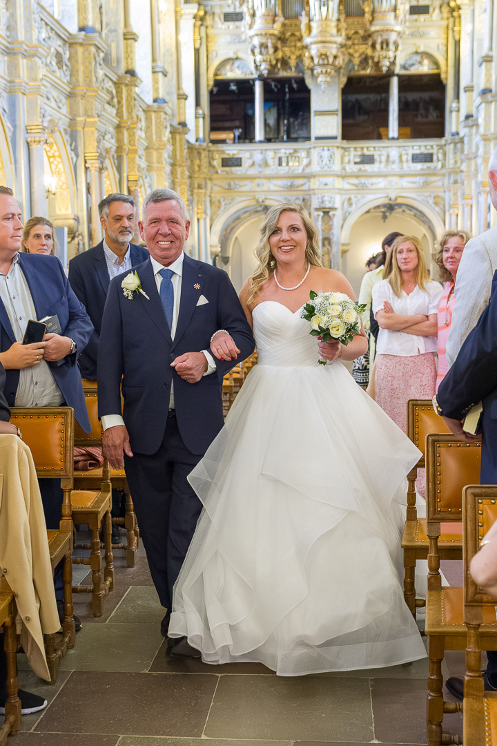 Bryllupsfoto Frederiksborg Slotskirke Sabrina og Peter