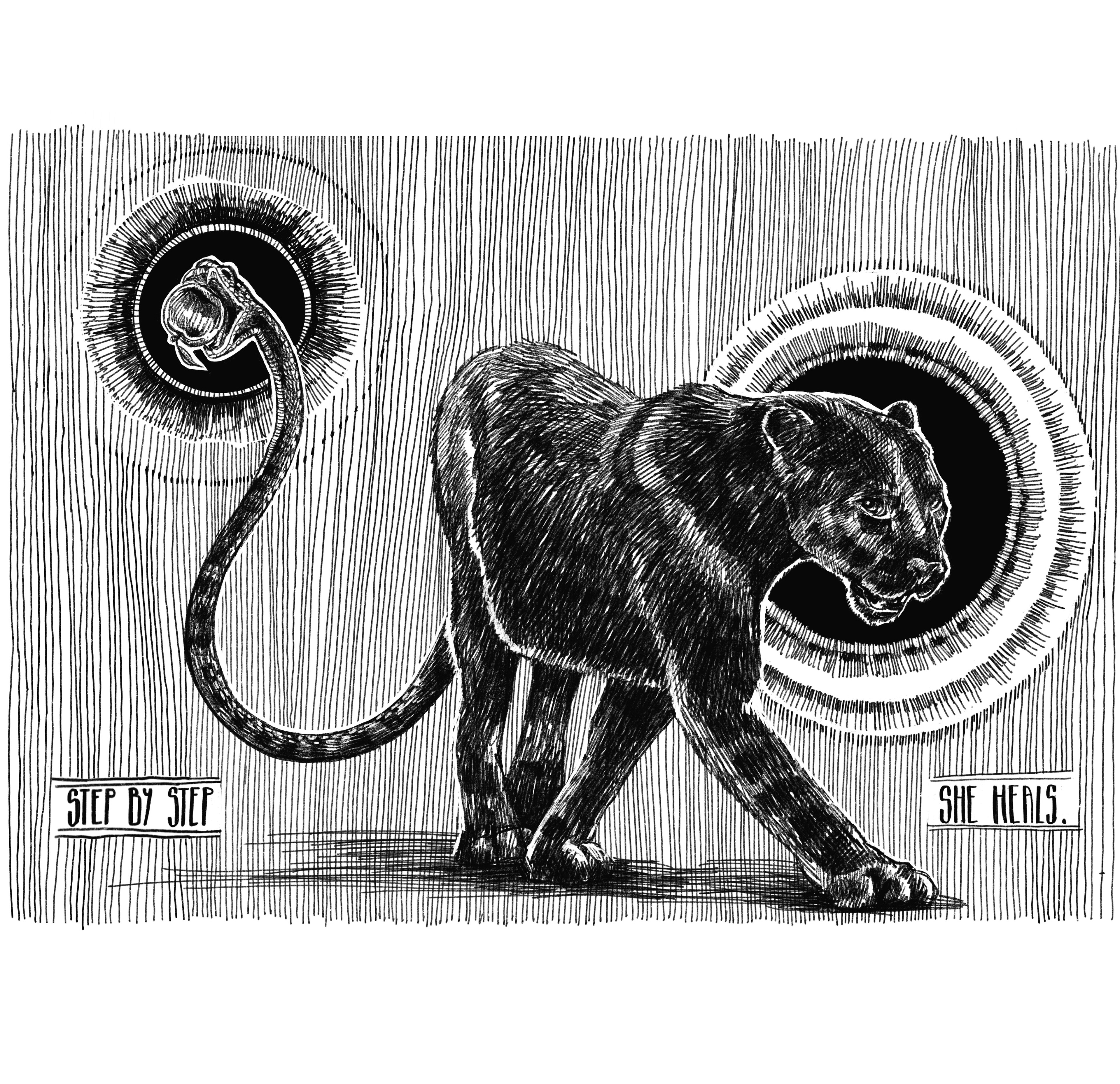 Healing panther