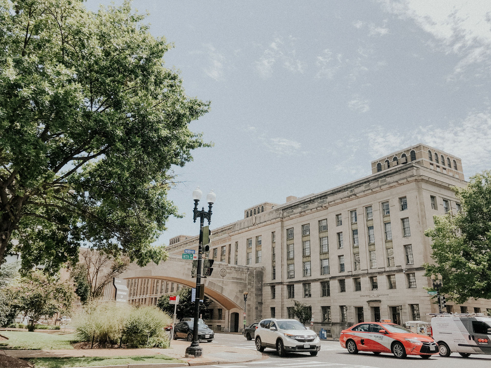 the USDA building looks lovely during every season