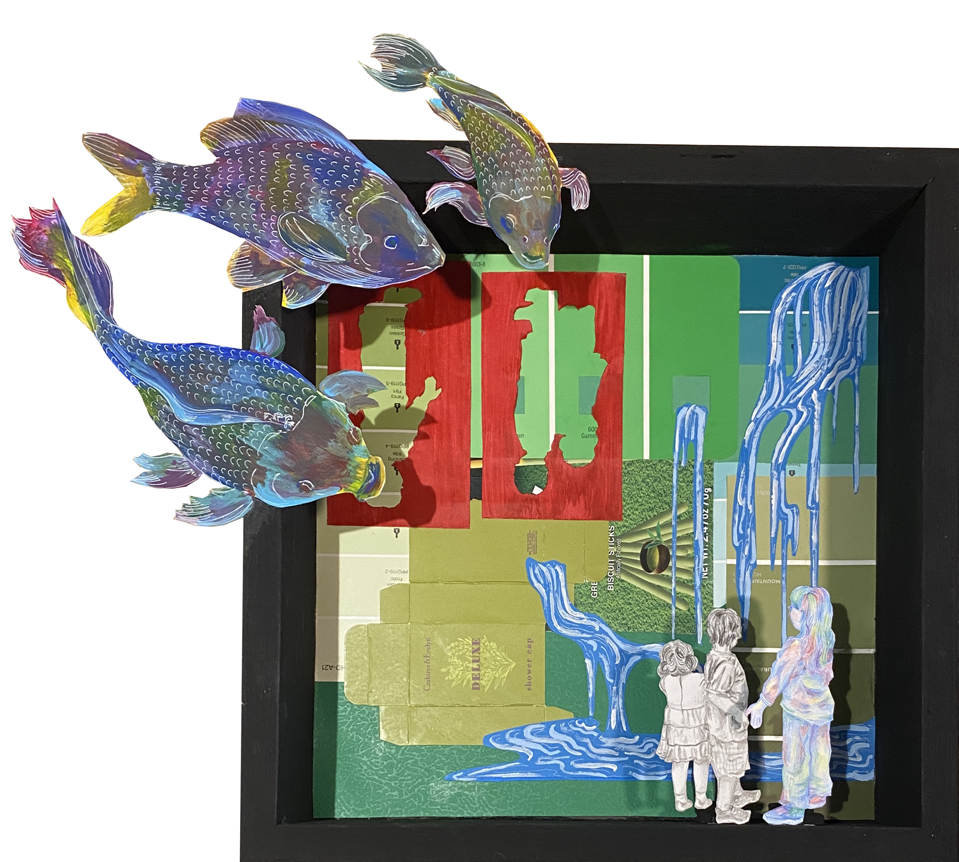 Salmon of Knowledge, mixed media