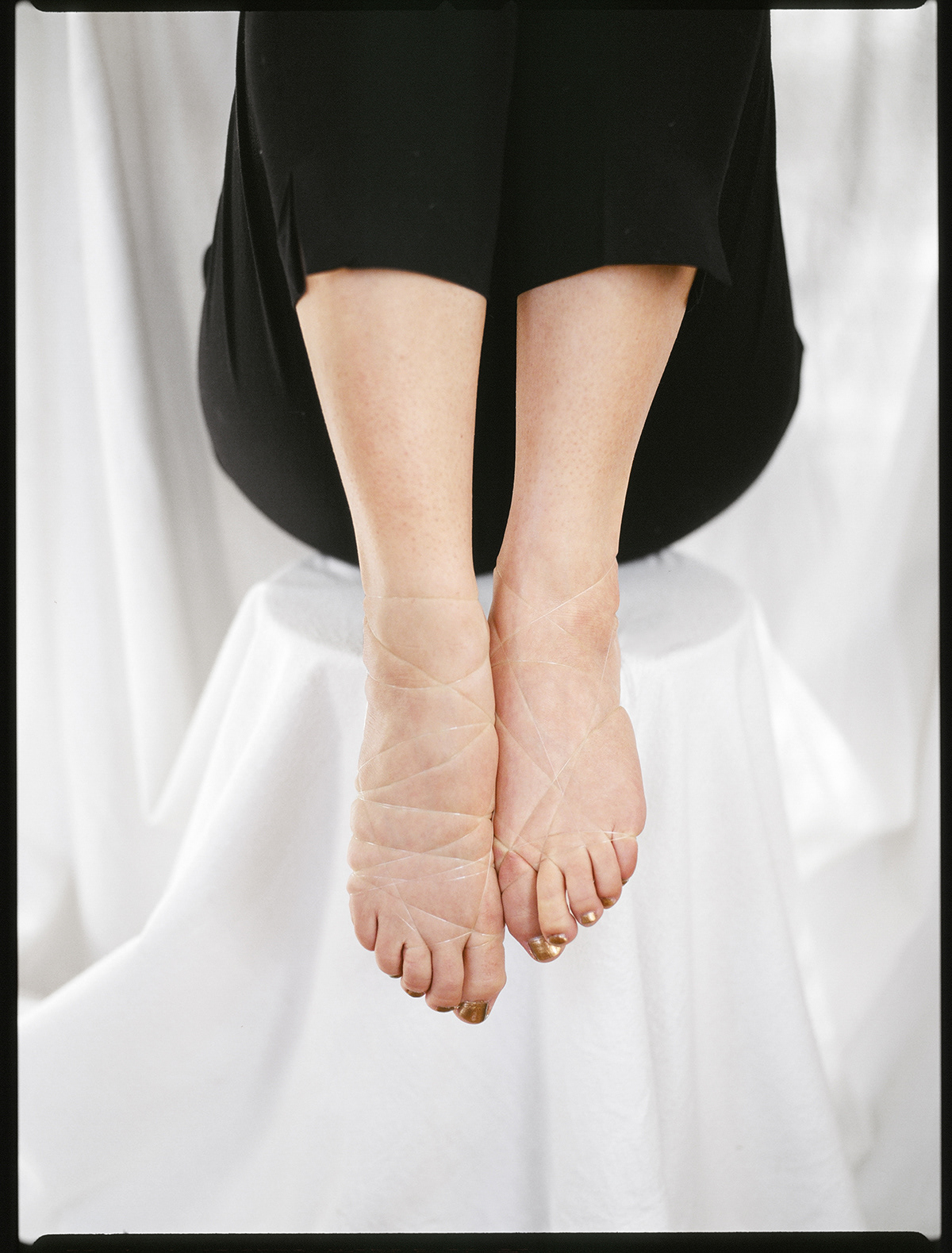 Foot binding was the grotesque practice of stunting the growth of Chinese girls’ feet to remain tiny through adulthood. It was considered ideal for women’s feet to be around 3 to 4 inches long. My great grandmothers were the last to have bound feet before the practice was banned.