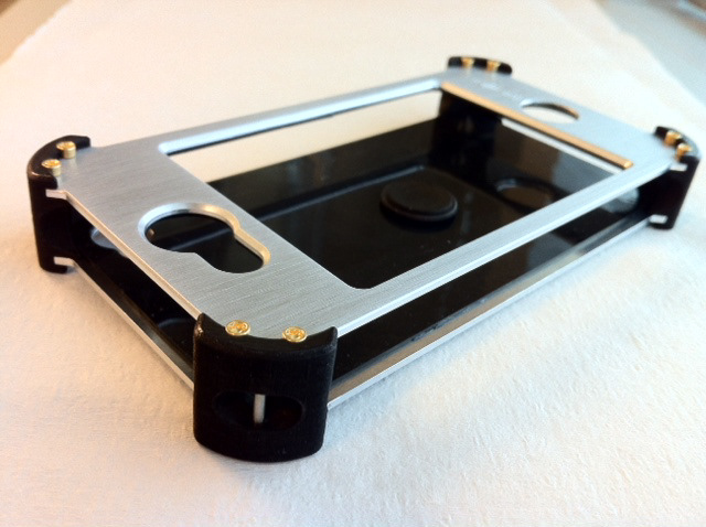 Final design in CNC Alum. with soft polyjet bumpers